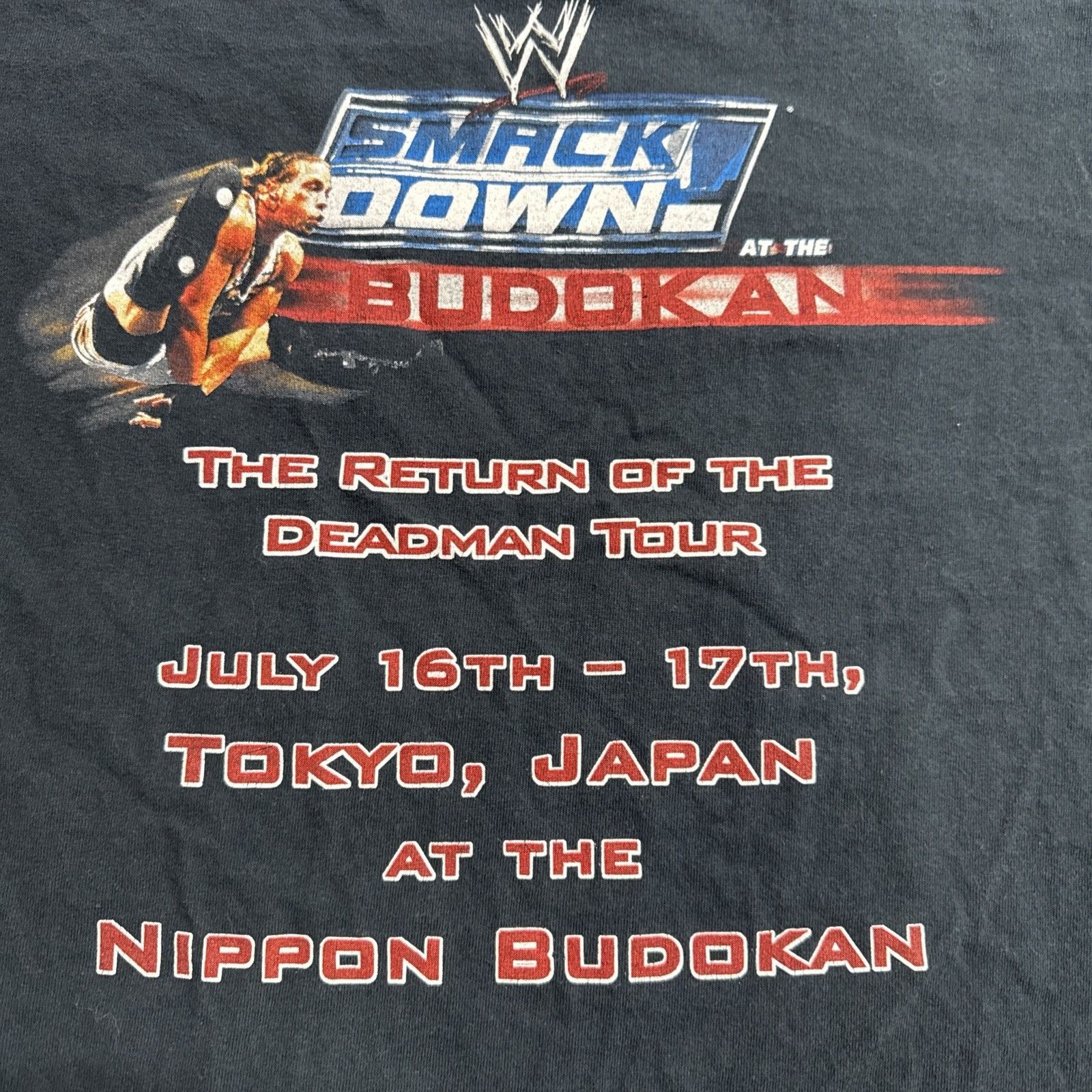 WWE Vintage WWE Shirt 2XL Black 2004 Smackdown Budokan RARE Size US XXL / EU 58 / 5 - 9 Thumbnail