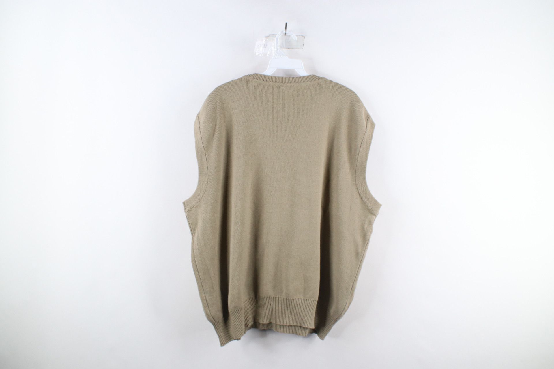 Nike × Vintage Vintage Nike Scott Mini Swoosh Knit Sweater Vest Beige Size US L / EU 52-54 / 3 - 6 Thumbnail