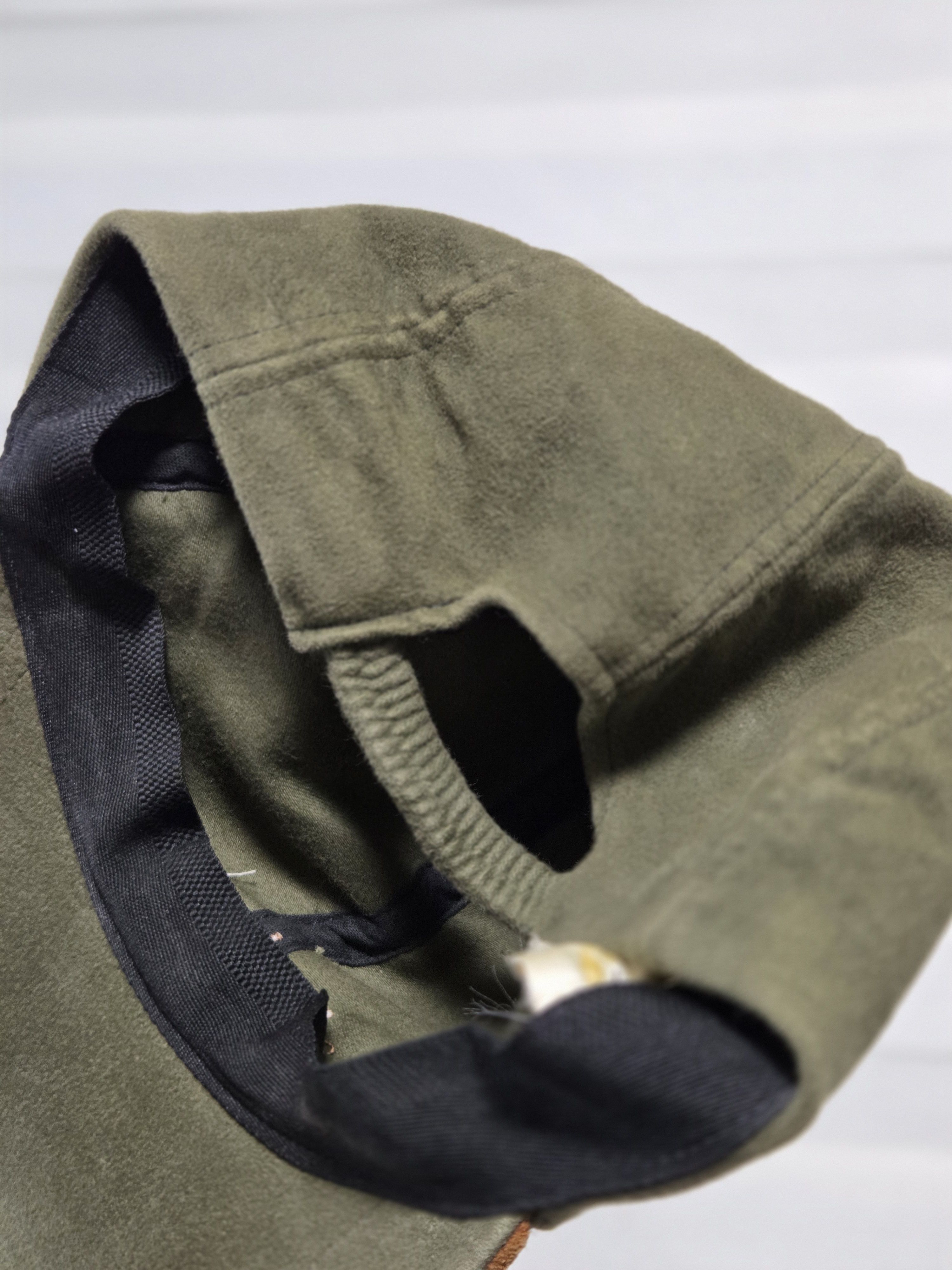 Barbour Vintage MADE IN SCOTLAND barbour Waxed Cotton Suede bill cap Size ONE SIZE - 8 Thumbnail