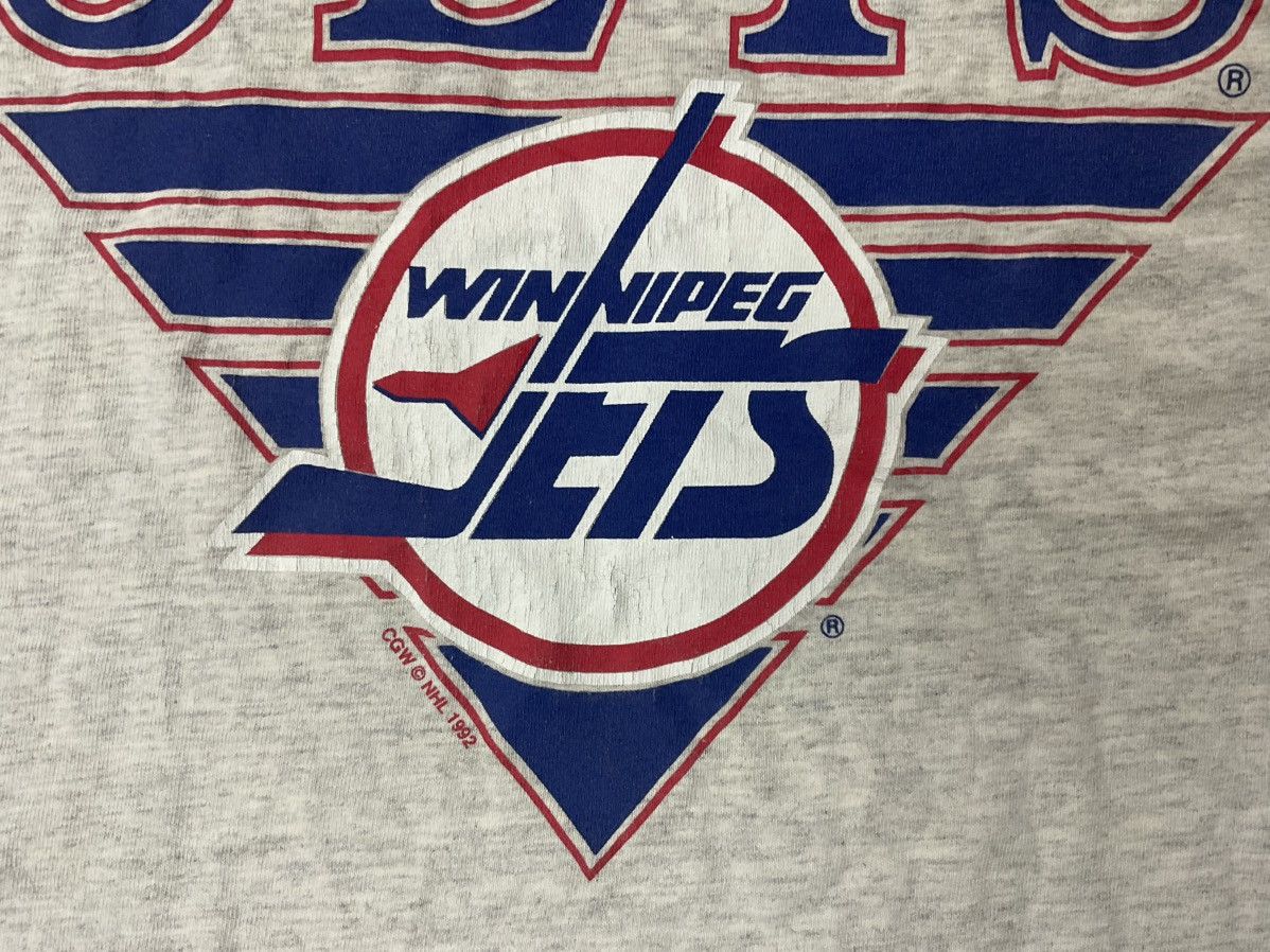 NHL Vintage 90s NHL 1992 Winnipeg Jets T-Shirt Single Stitch Size US L / EU 52-54 / 3 - 3 Thumbnail