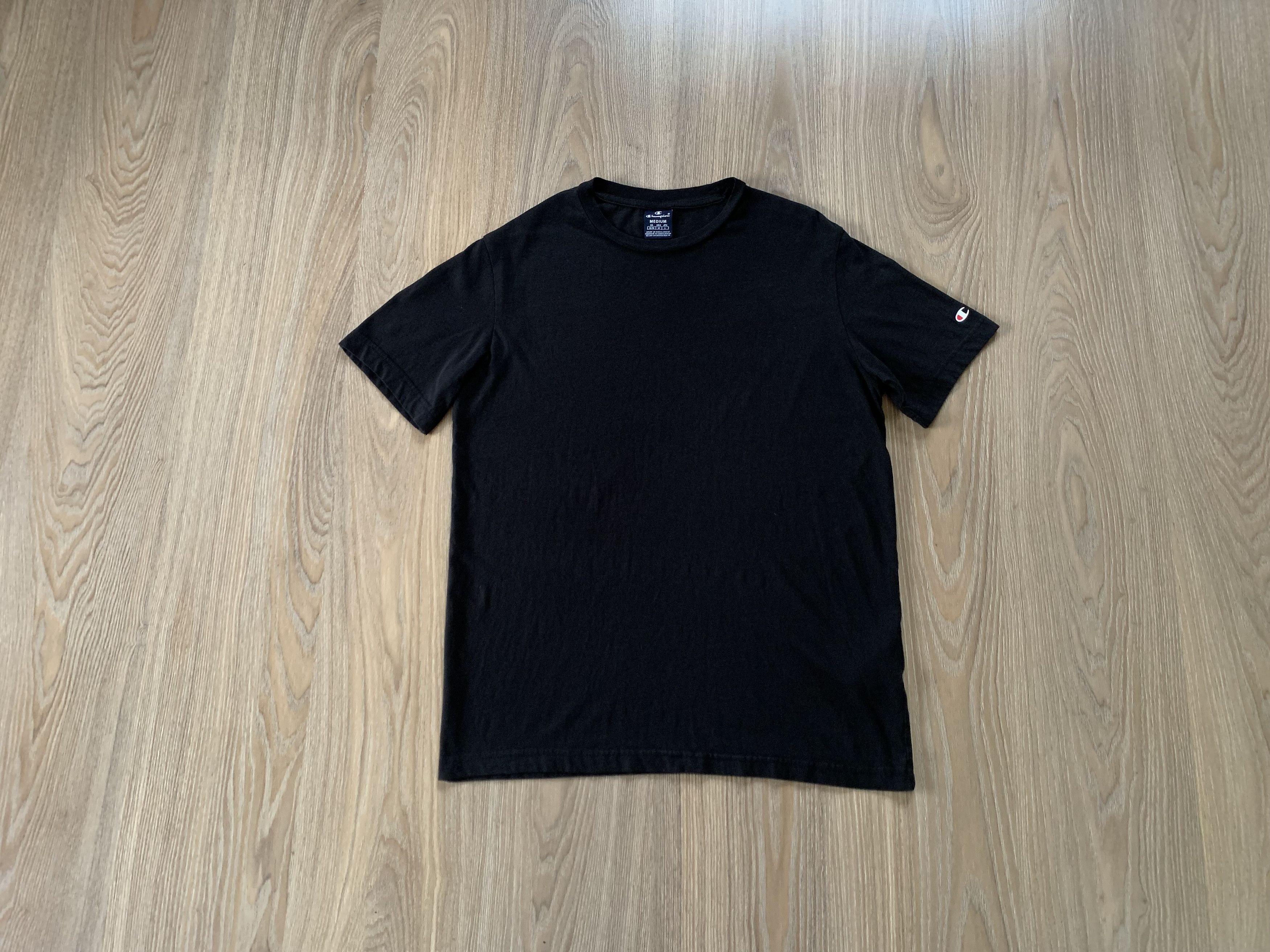 Champion Champion Cotton Black Basic Mini Logo T-Shirt Size US M / EU 48-50 / 2 - 8 Thumbnail