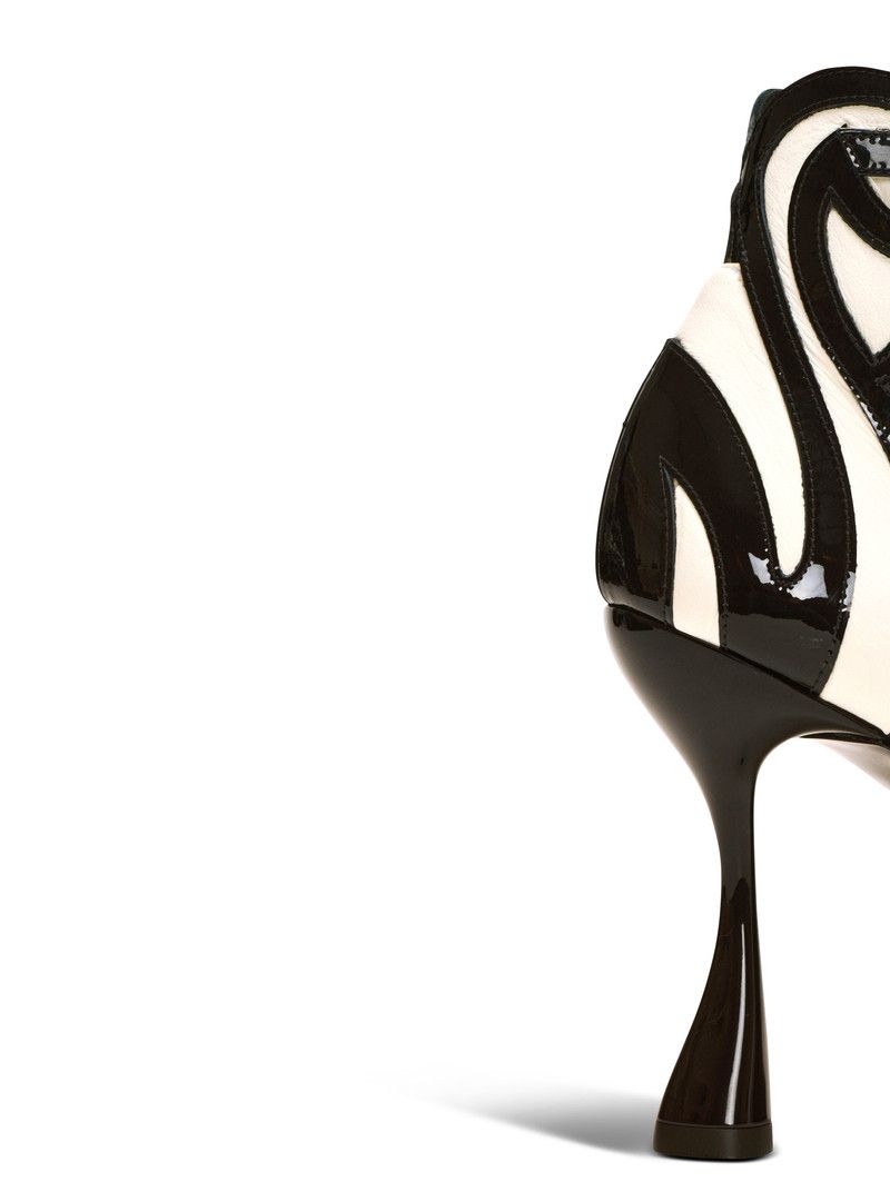 Balmain o1s1wg111225 95mm Eden Two-Tone Leather Sandals in Black Size US 6 / IT 36 - 8 Thumbnail