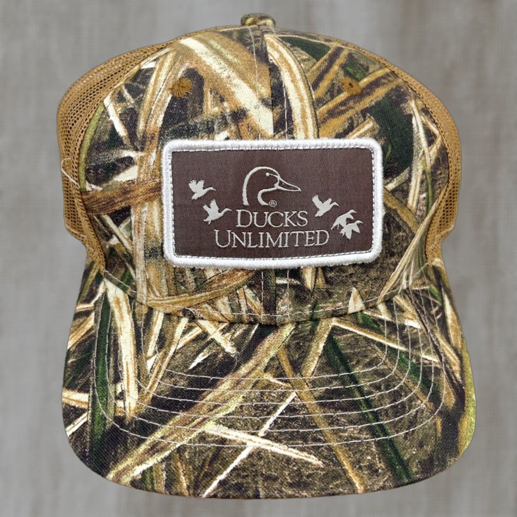Vintage Ducks Unlimited Trucker Hat Cap Snapback Camouflage One Size Adult Green Men Baseball Cap Adjustable Size ONE SIZE - 1 Thumbnail