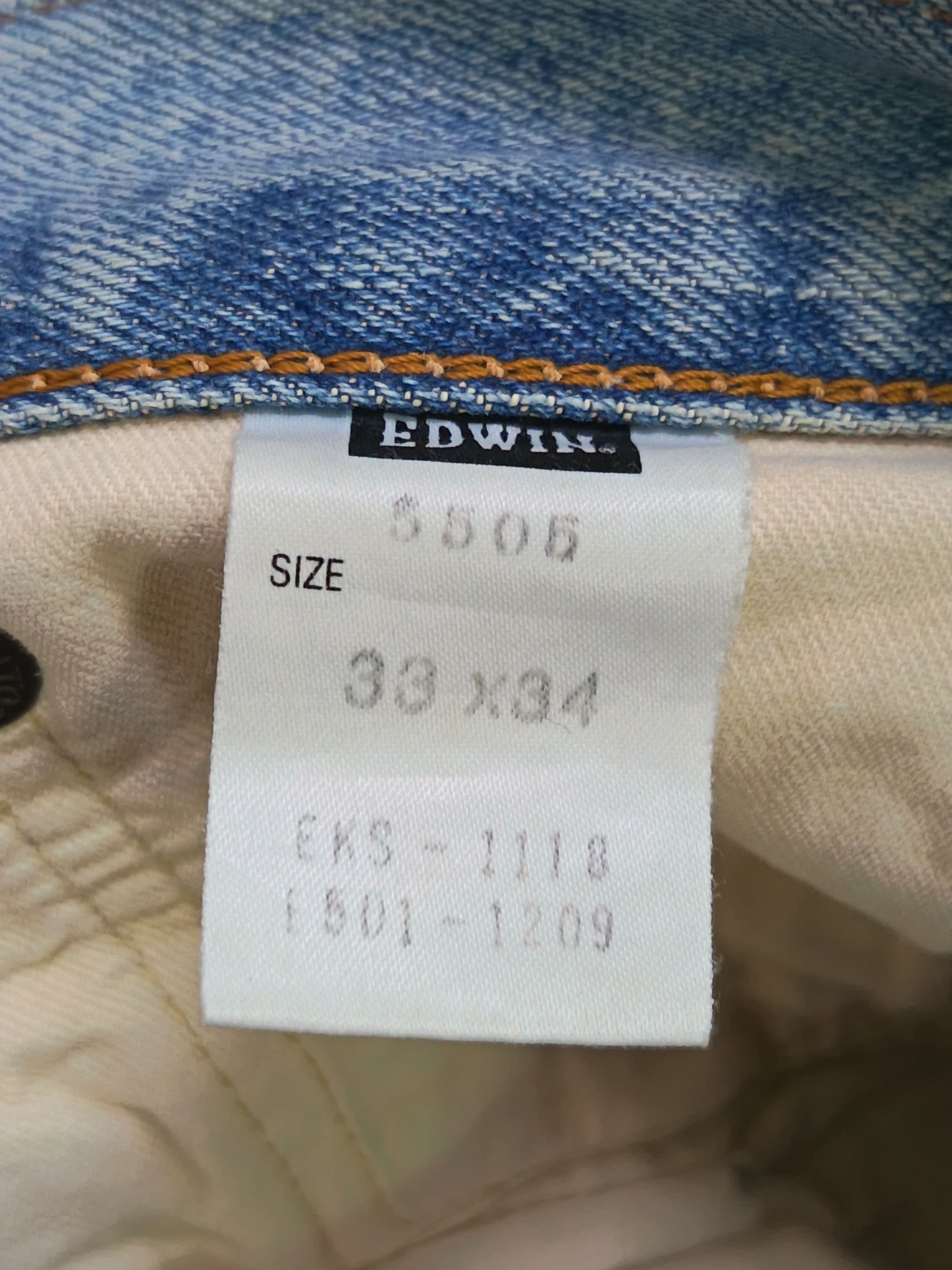 Edwin Vintage stain faded edwin 505x selvedge Size US 33 - 11 Thumbnail