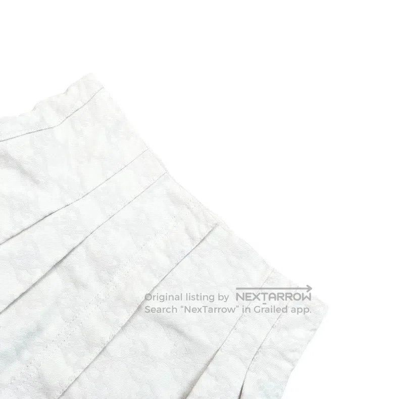 Fendi Fendi Cotton White Full-Print Logo High-Waist Denim Shorts Size 25" / US 0 / IT 36 - 3 Thumbnail