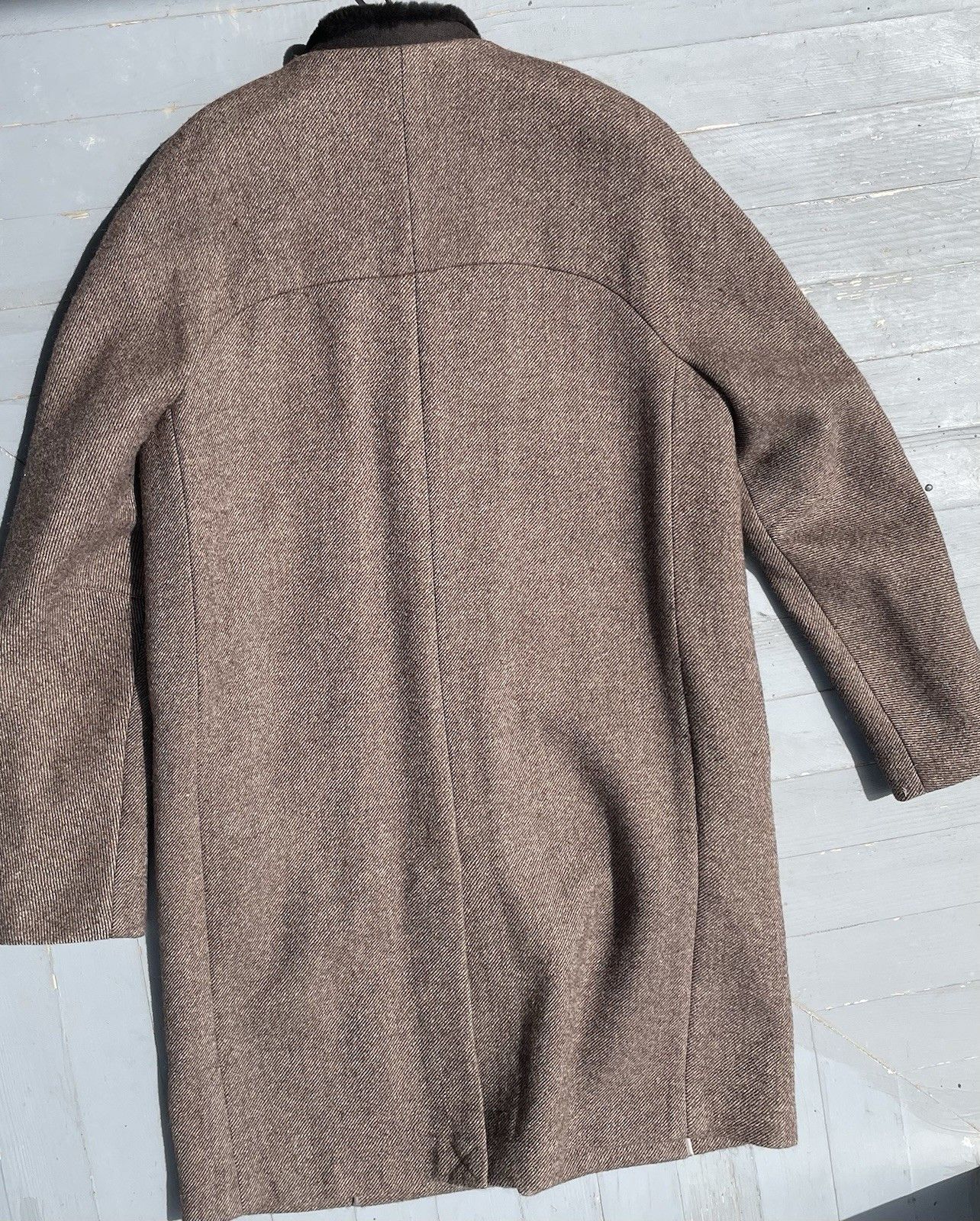 3.1 Phillip Lim Brown 3.1 Philip Lim heavy wool overcoat with fur collar Size US M / EU 48-50 / 2 - 2 Thumbnail