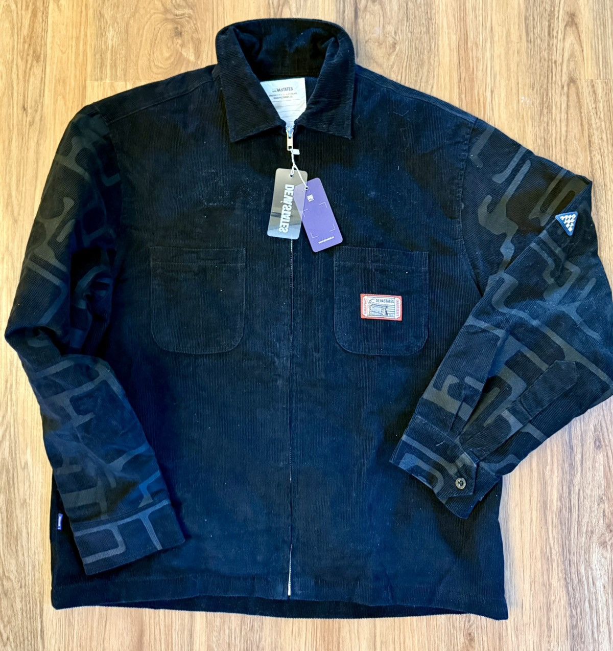DEVA STATES Devá States "Circuit" Black Corduroy Jacket Oversized Size US M / EU 48-50 / 2 - 2 Thumbnail