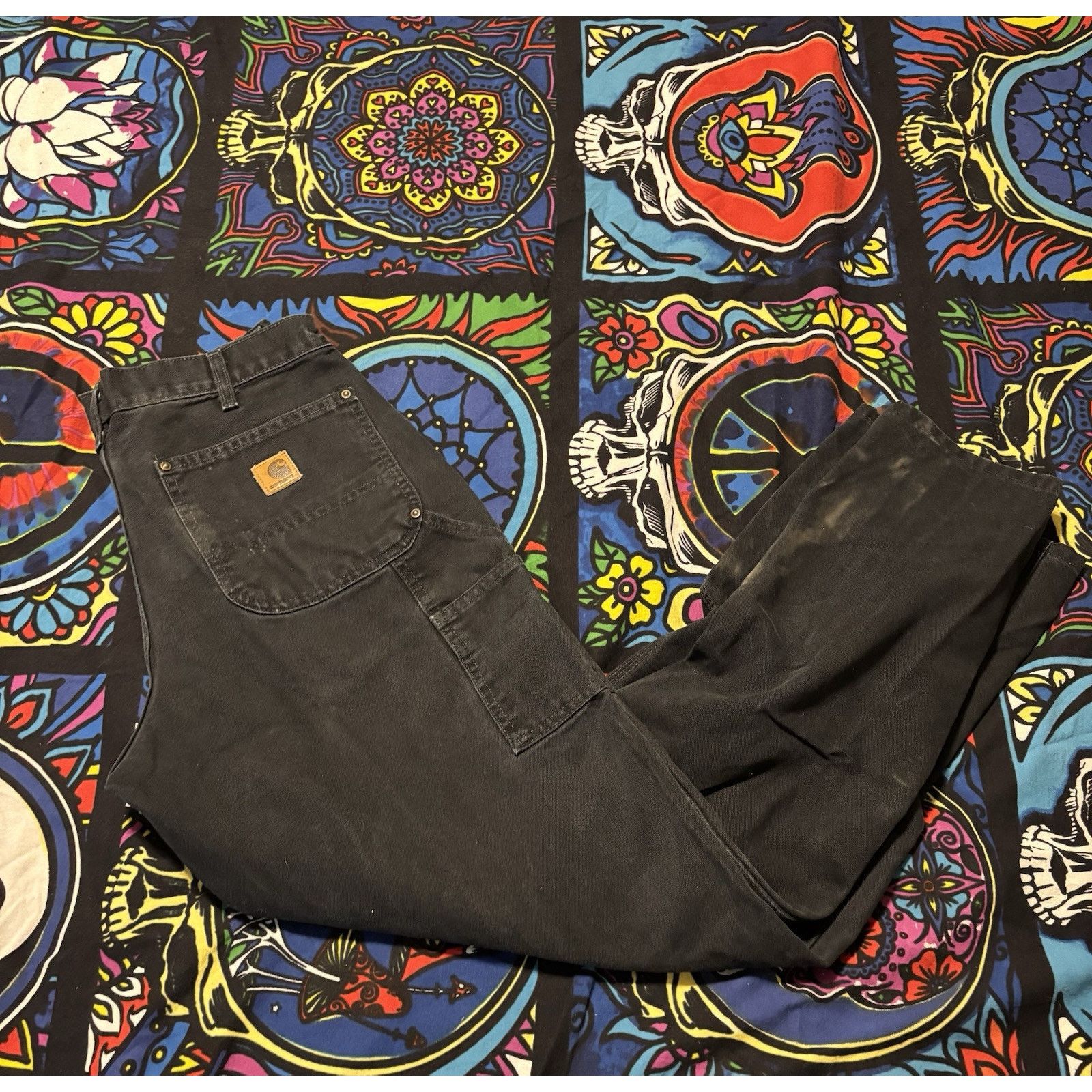 Vintage carhartt doubleknee black rare small distressed Pant 33 X 34 Size US 33 - 7 Thumbnail