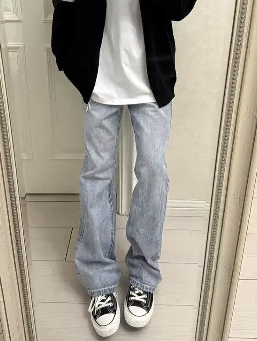 Japanese Brand Washed distressed baggy jeans Size US 33 - 3 Thumbnail