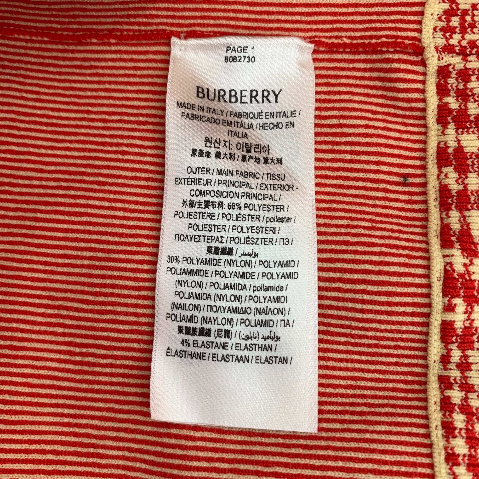 Burberry Burberry Red Houndstooth Collar Zip Jacket (Size S) Size S / US 4 / IT 40 - 4 Thumbnail