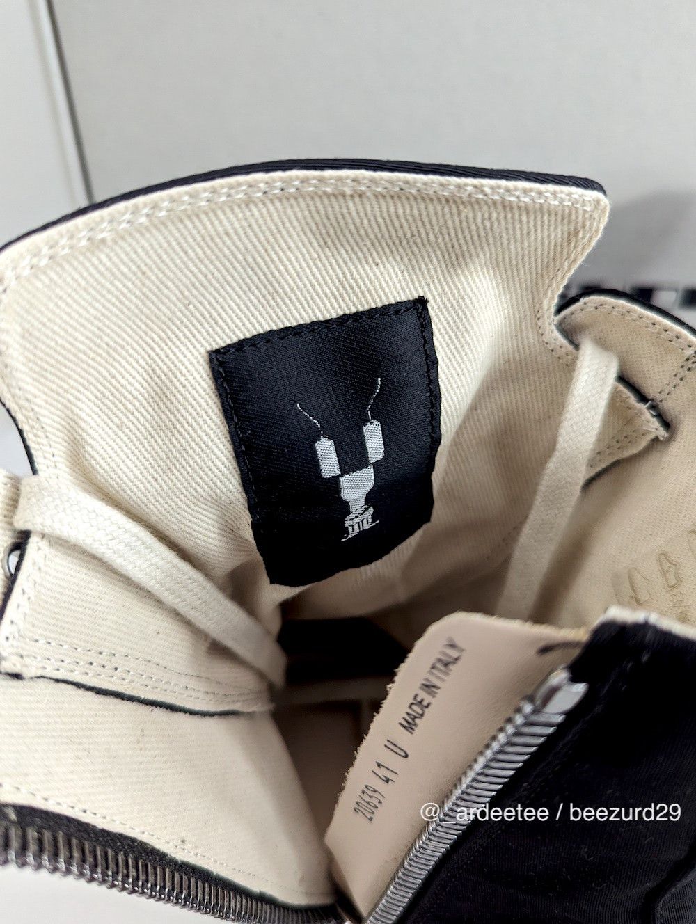 Rick Owens Drkshdw *NEW* SS20 PENTAGRAM DOUBLE BUMPER RAMONES HIGH BLACK Size US 8 / EU 41 - 10 Thumbnail