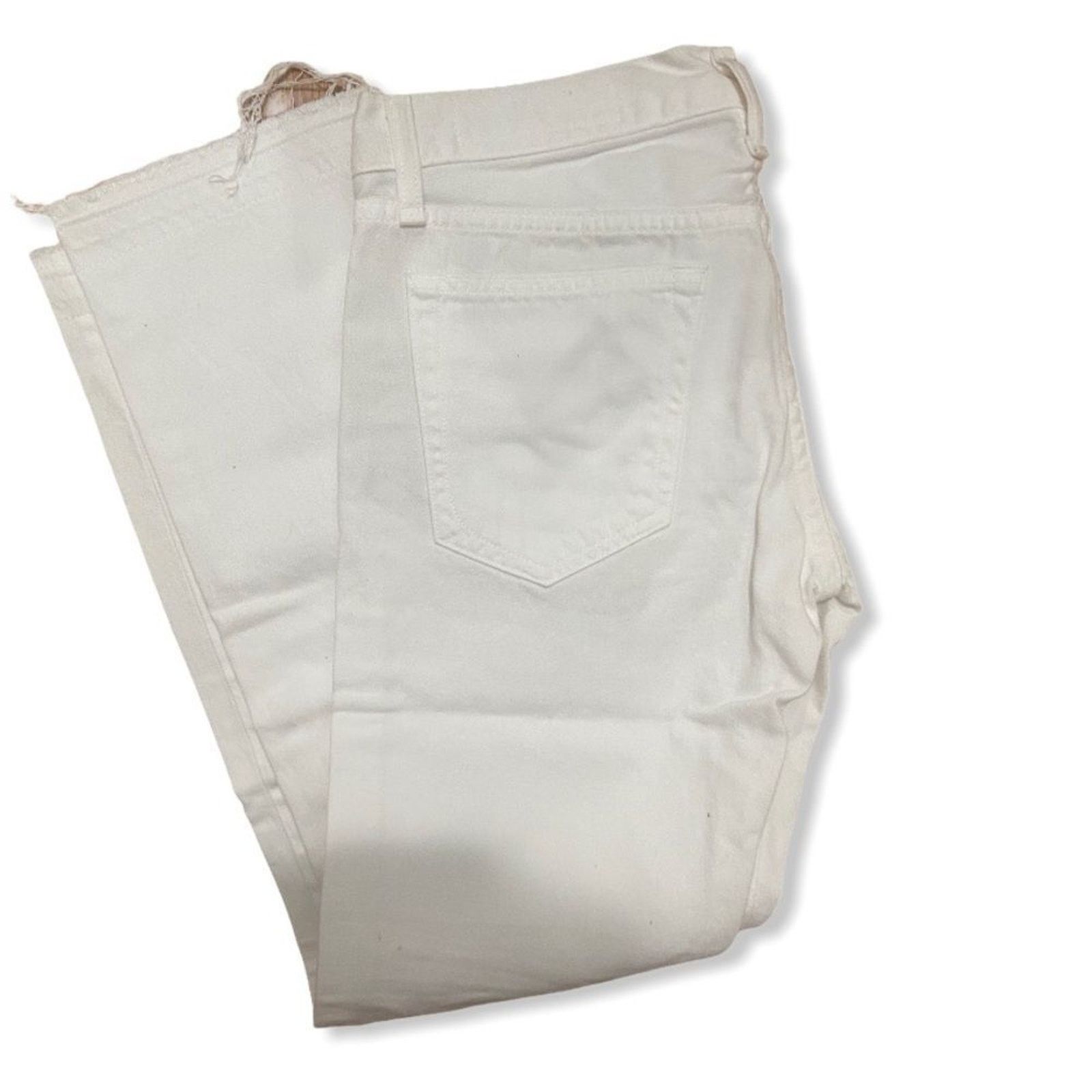 Rag & Bone RAG & BONE Aged Release White Raw Hem Skinny Jeans Sz 25 Size 25" / US 0 / IT 36 - 5 Thumbnail