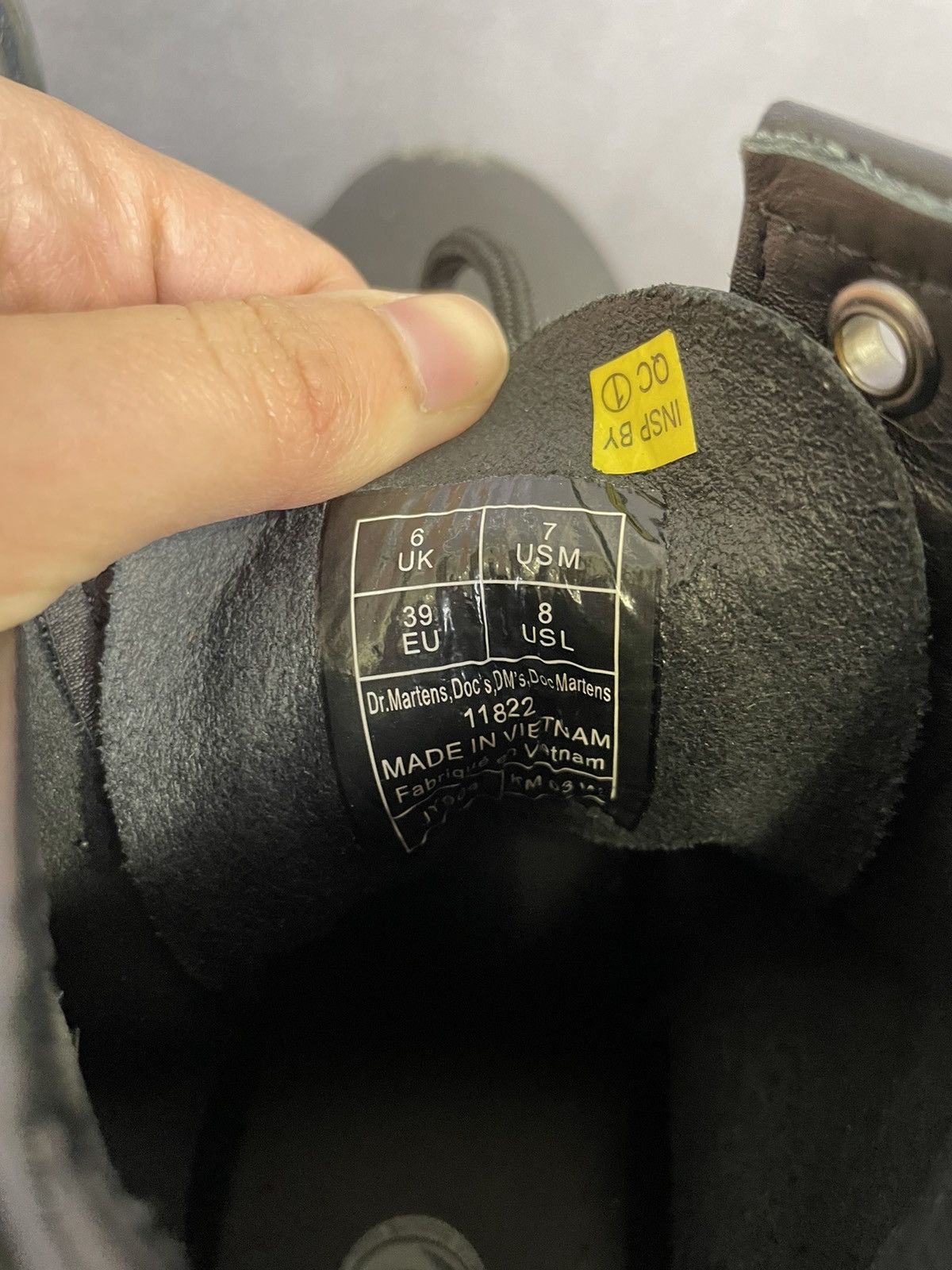 Dr. Martens × Vintage Black Doc Martens 1460 high top combat boots leather Size US 7 / EU 40 - 8 Thumbnail