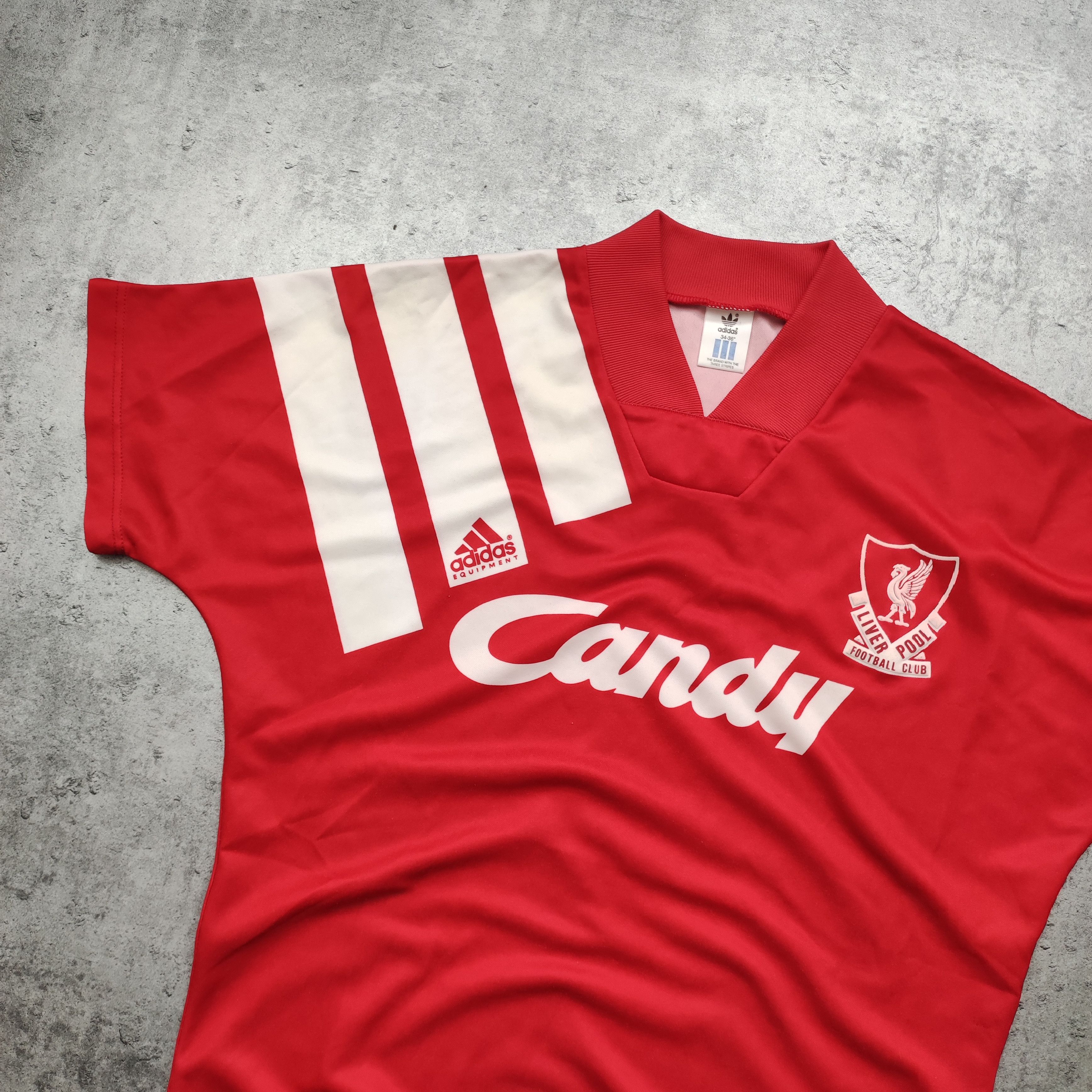 Adidas × Vintage RARE Vintage 1991 Adidas Liverpool FC Home Candy Kit Size US M / EU 48-50 / 2 - 3 Thumbnail