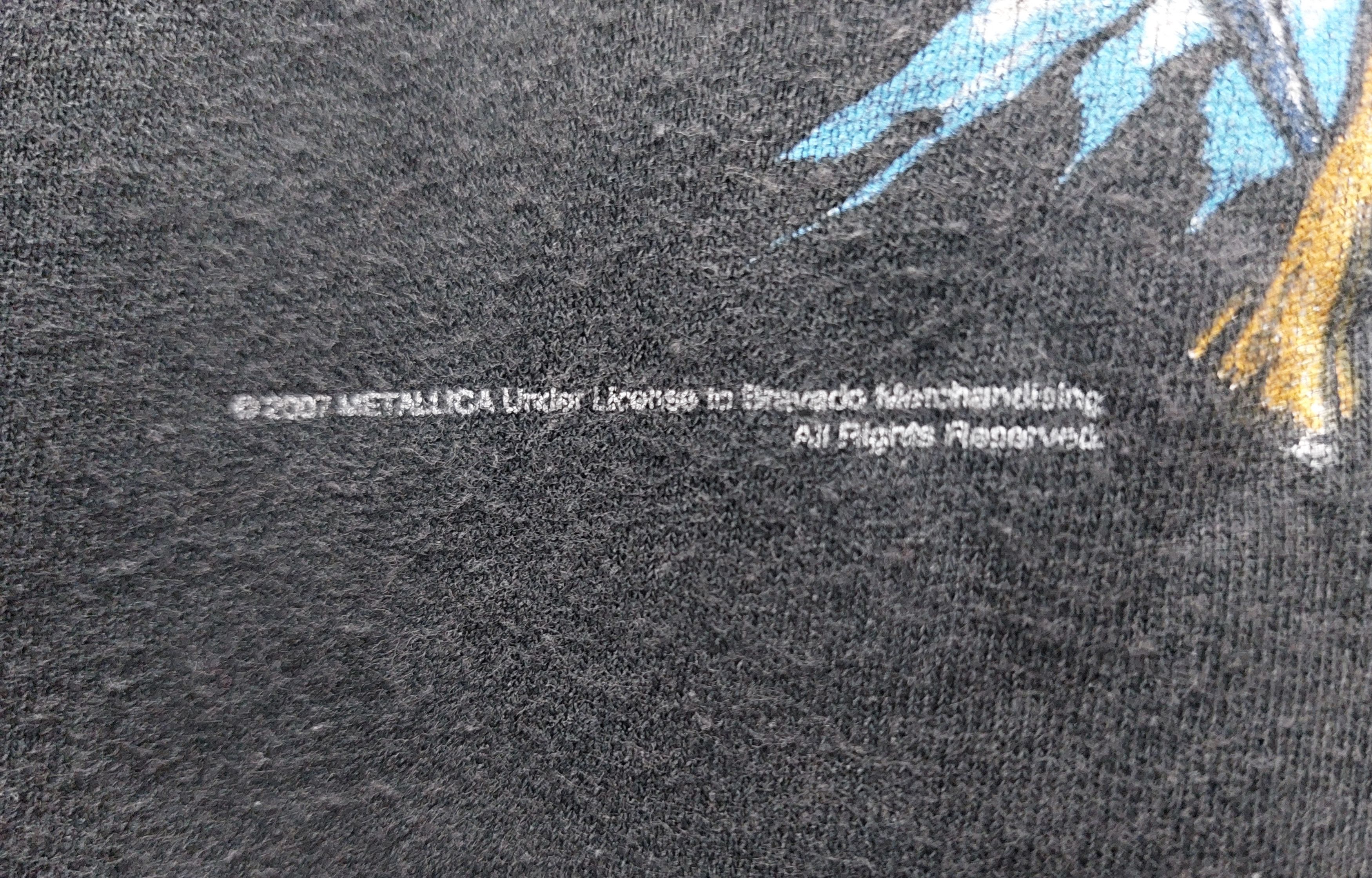 Band Tees Metallica Sun Faded Y2K Vintage Tee ©2007 Size US L / EU 52-54 / 3 - 7 Thumbnail
