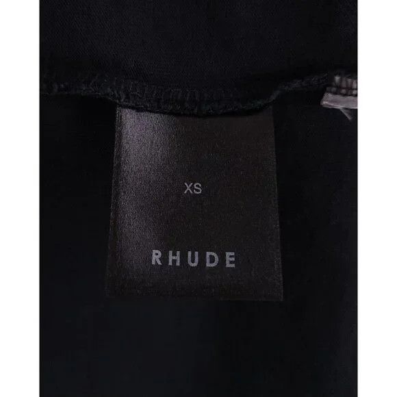 Rhude Rhude Logo Embroidered T-Shirt XS Mens Black Cotton Tee Size US XS / EU 42 / 0 - 10 Thumbnail