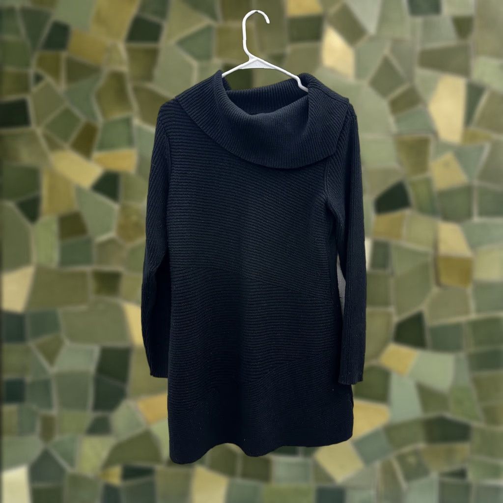 Alfani Alfani Womens Sweater Tunic Size Small Black Sparkles Long Sleeve Crowl Neck Size S / US 4 / IT 40 - 1 Thumbnail