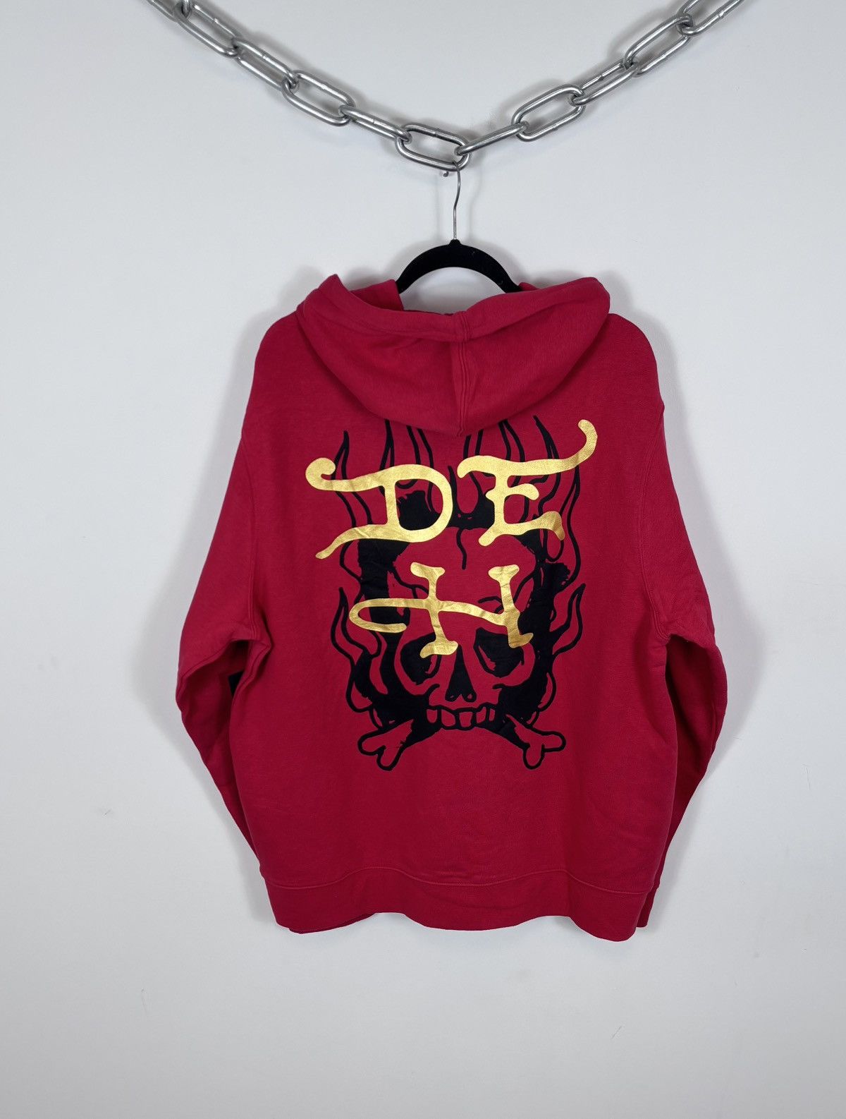 Ed Hardy Ed Hardy NWT Chinese Dragon Tattoo Big Logo Red Hype Hoodie Size US XL / EU 56 / 4 - 2 Thumbnail