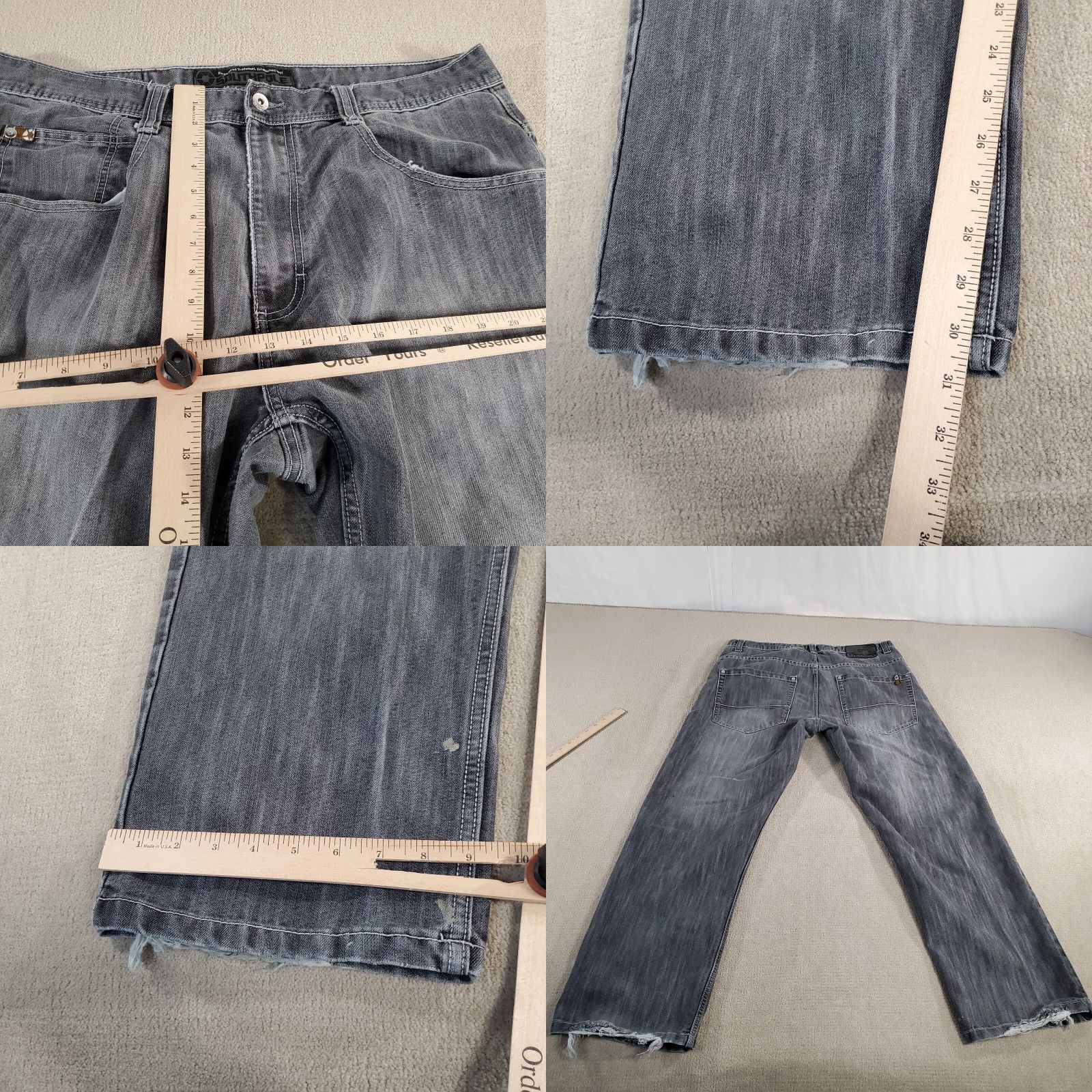 Southpole VINTAGE Southpole Jeans Mens 38x31 Gray Baggy Loose Skater Wide Leg Hip Hop Y2K Denim Hip Hop 90s Mens Jeans Size US 38 / EU 54 - 8 Thumbnail