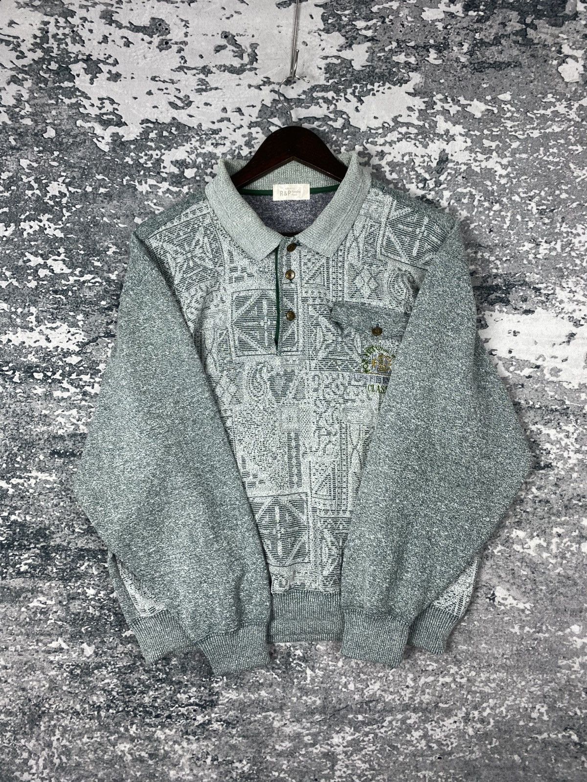 Japanese Brand Vintage Japanese Brand Half Button Sweatshirts Size US L / EU 52-54 / 3 - 5 Thumbnail
