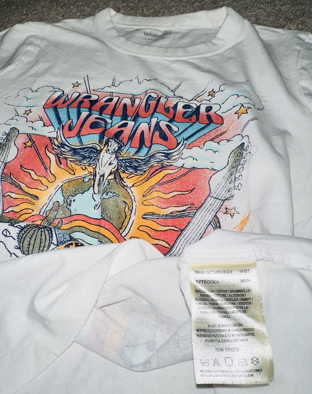 Wrangler WRANGLER Jeans T-shirt Size XS / US 0-2 / IT 36-38 - 3 Thumbnail