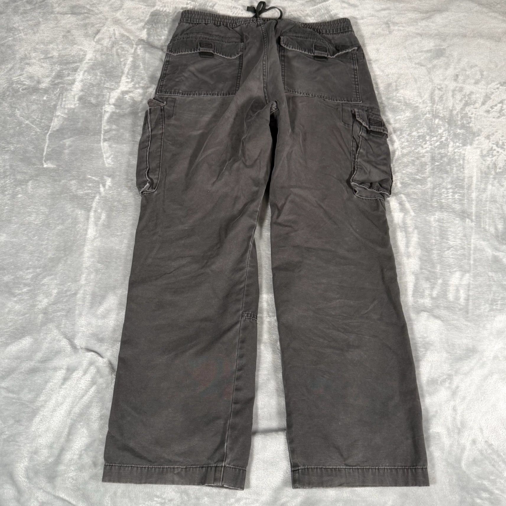 Abercrombie & Fitch Abercrombie & Fitch Cargo Drawstring Pants Mens M 28” Straight Gray Size US 31 - 6 Thumbnail