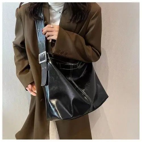 Japanese Brand × Leather Black pu leather shoulder bag Size ONE SIZE - 2 Thumbnail
