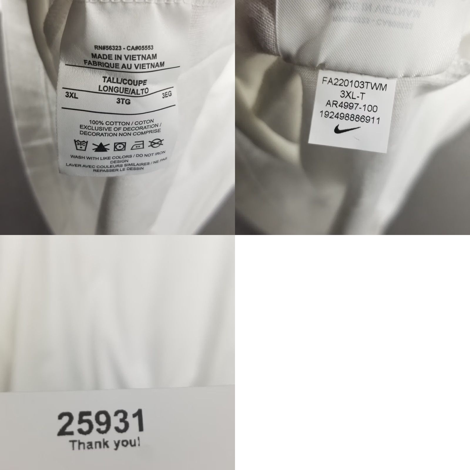 Nike Nike Sportswear Club Logo T-Shirt White 3XLT Men Large Tall Casual NWT Cotton Crew Neck Short Sleeve Clothing Black Friday Limited? Size US XXL / EU 58 / 5 - 8 Thumbnail