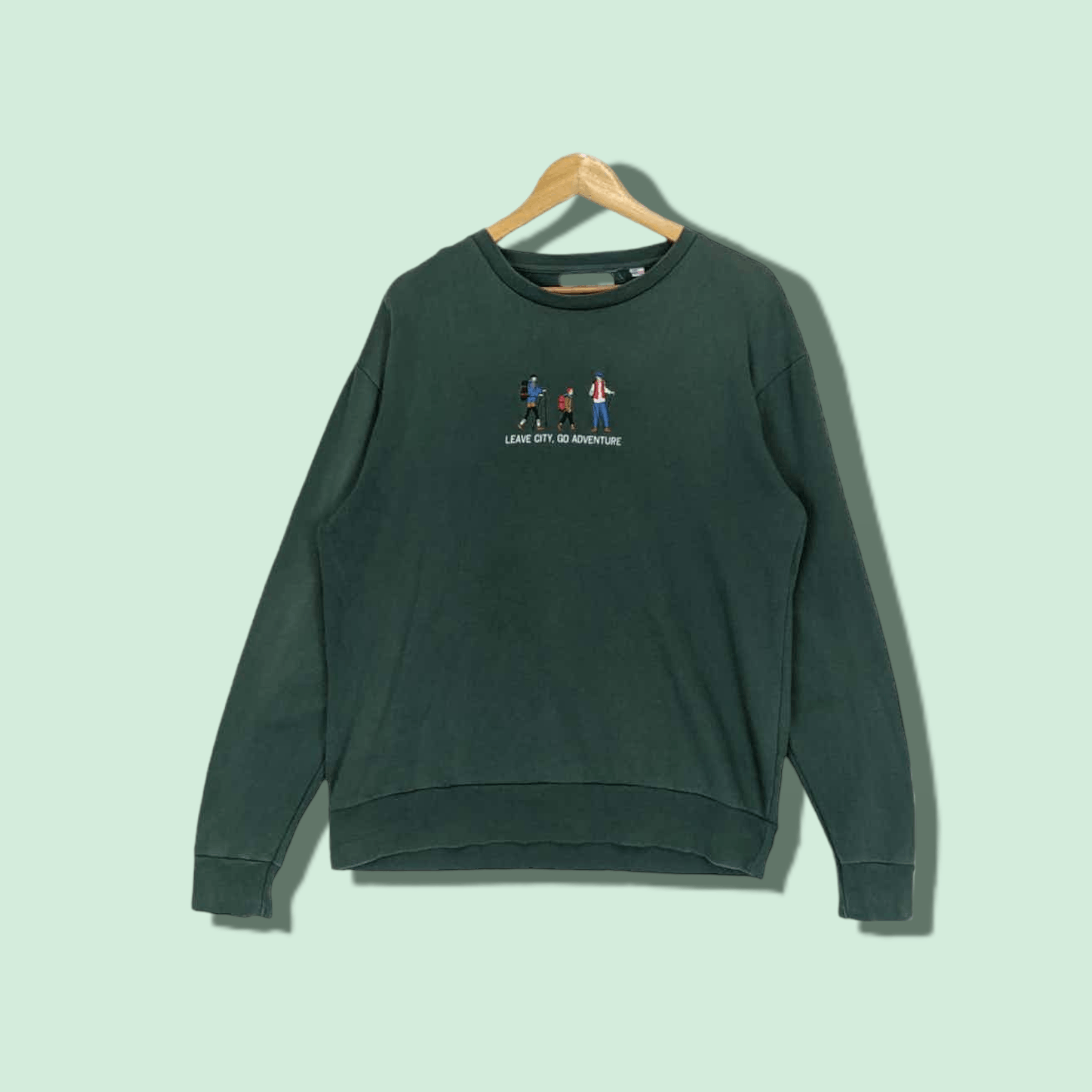 American Apparel QUASH Leave City Go Adventure Backpacker Jumper Sweatshirt Size US L / EU 52-54 / 3 - 1 Thumbnail