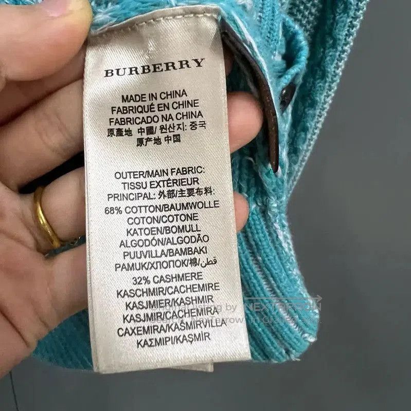 Burberry Burberry Women's Blue Wool Cardigan. Size L / US 10 / IT 46 - 3 Thumbnail
