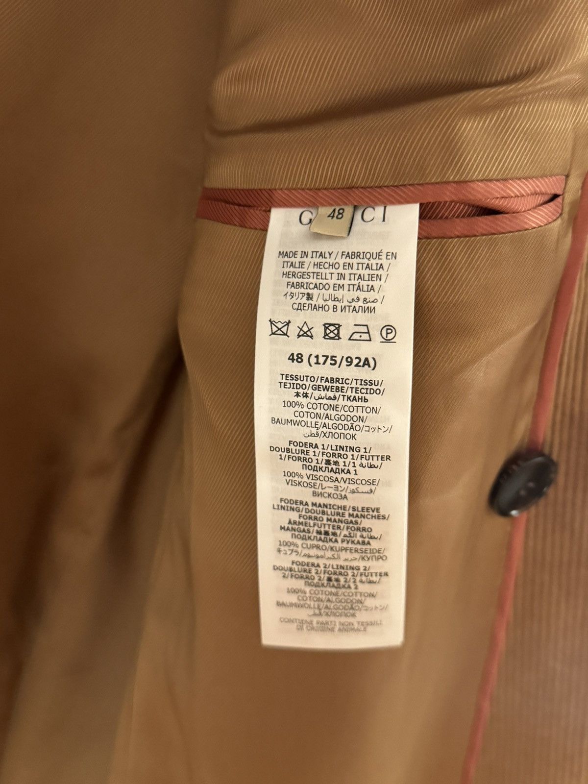 Gucci Gucci HA HA HA Harry Styles Corduroy Double Breasted Blazer Size 48S - 6 Thumbnail