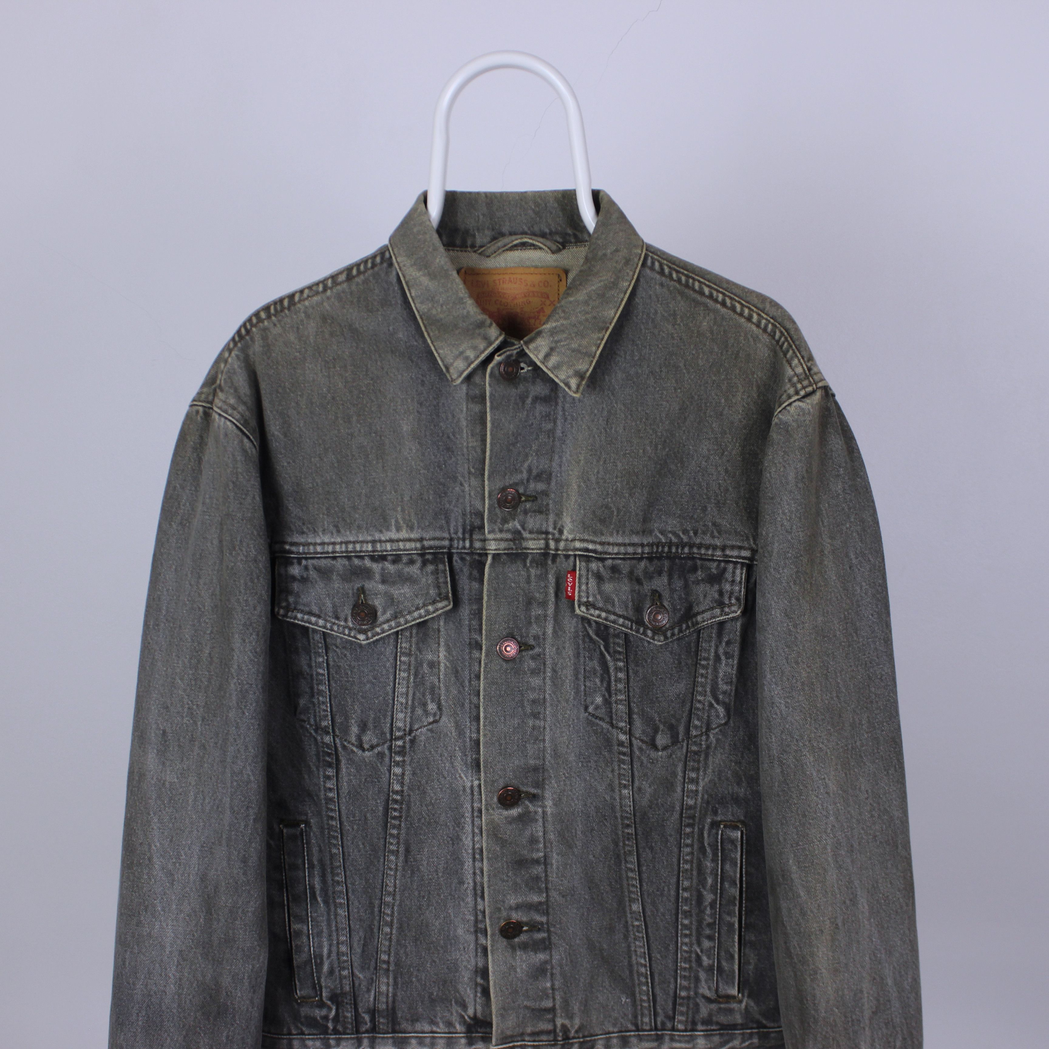 Levi's Levis jacket denim heavy vintage Gray S Size US S / EU 44-46 / 1 - 1 Thumbnail