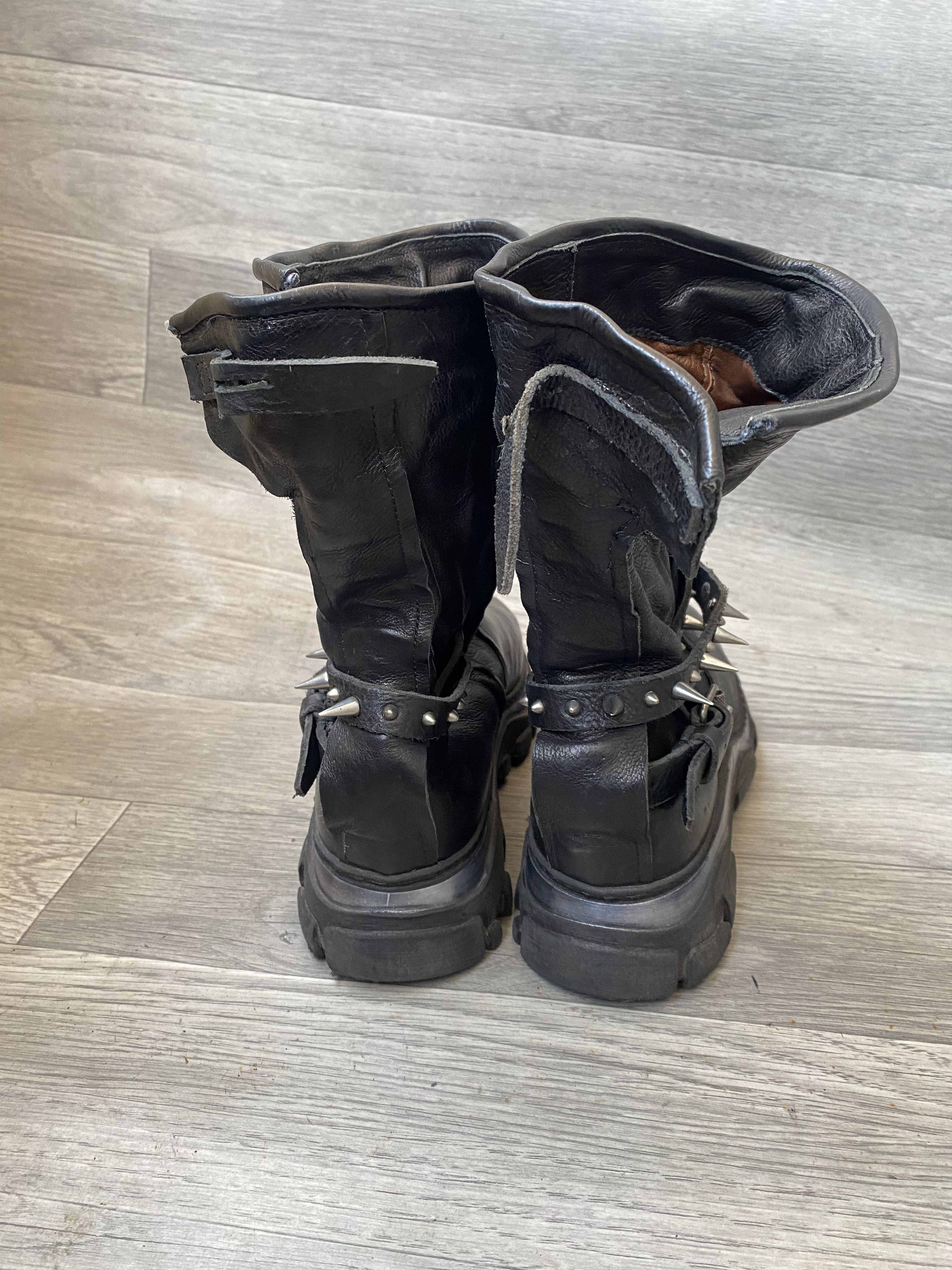 A.S.98 A.S.98 black leather grunge gothic boots in sz 37 Size US 7 / IT 37 - 4 Thumbnail