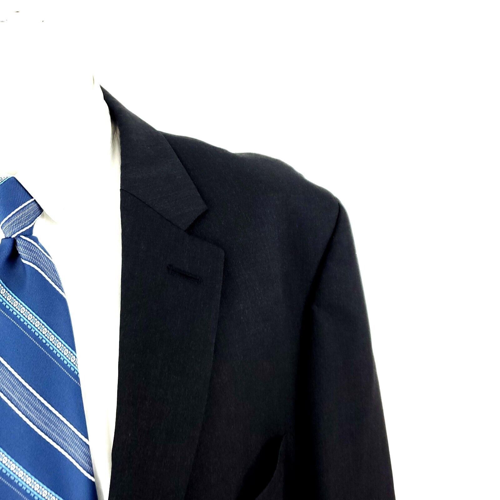 Pronto Uomo Pronto Uomo Platinum Wool 2 Button Blazer 48L Blue Tagged 50 Size ONE SIZE - 2 Thumbnail