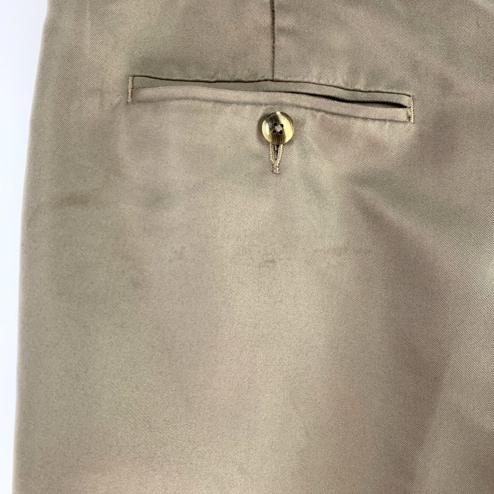 Perry Ellis Perry Ellis Portfolio Khaki Pants Mens 42 x 32 Pants Khaki 100% Polyester Front Flat Front Big & Tall Inseam 32 Pockets Zipper Button Read Stains Size US 42 / EU 58 - 5 Thumbnail