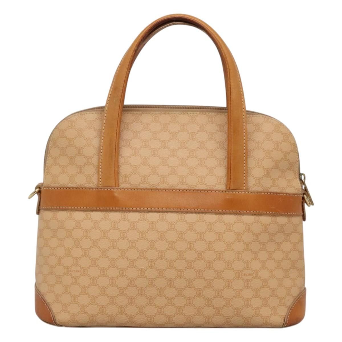 Celine CELINE Macadam Canvas Hand Bag Pvc 2ay Beige Gold Size ONE SIZE - 3 Thumbnail