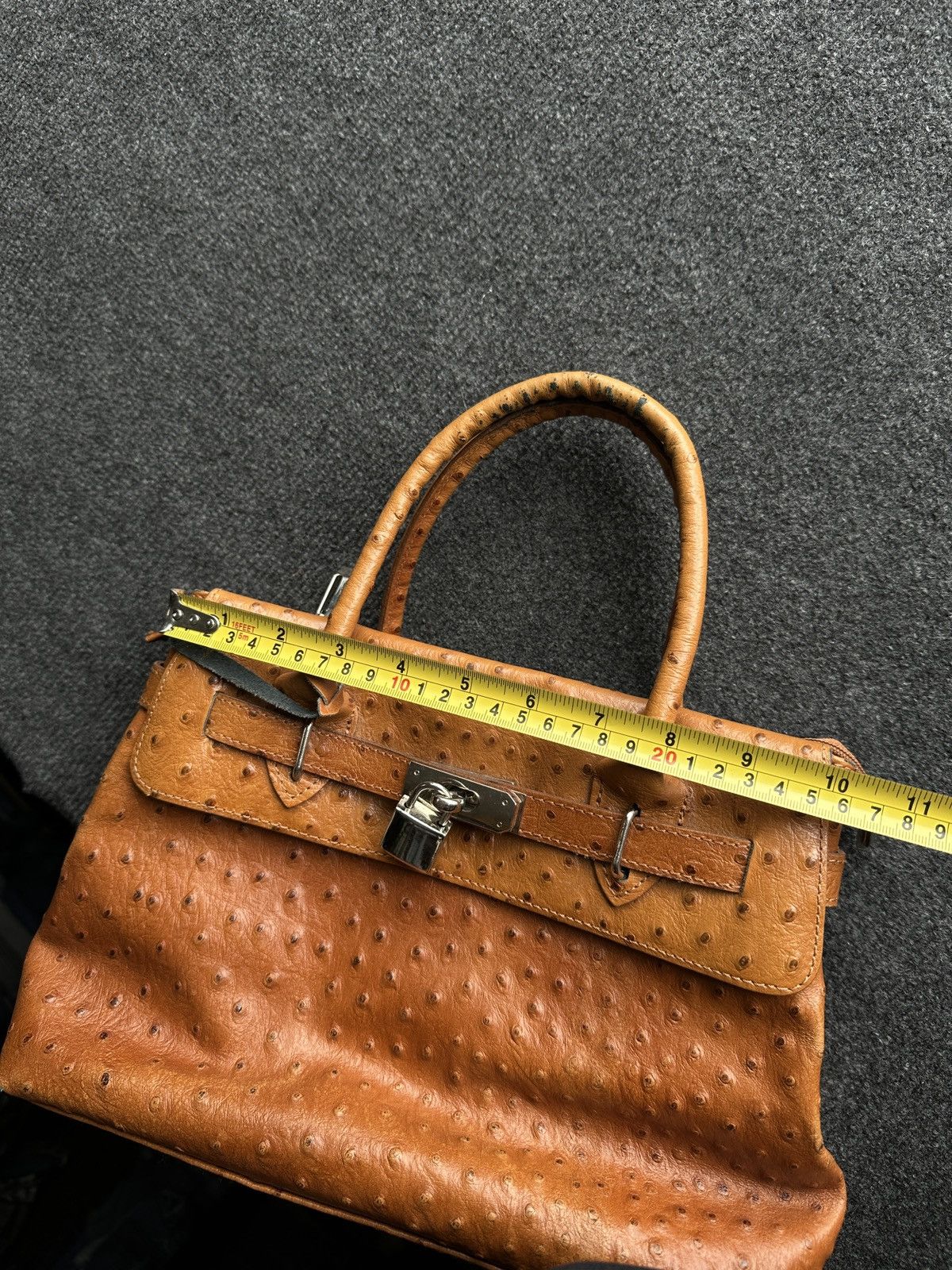 Other 🚨 WOMEN OSTRICH BROWN BIRKIN HAND BAG LUXURY kelly hermes Size ONE SIZE - 20 Thumbnail