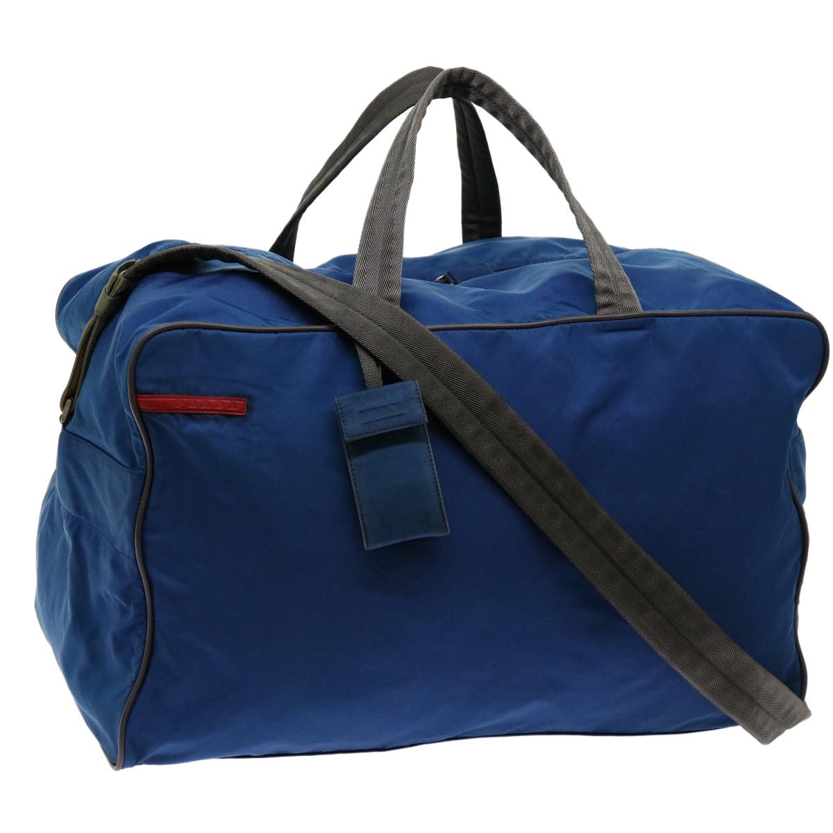 image of Prada Sports Boston Bag Nylon 2Way Blue Auth 69360, Women's