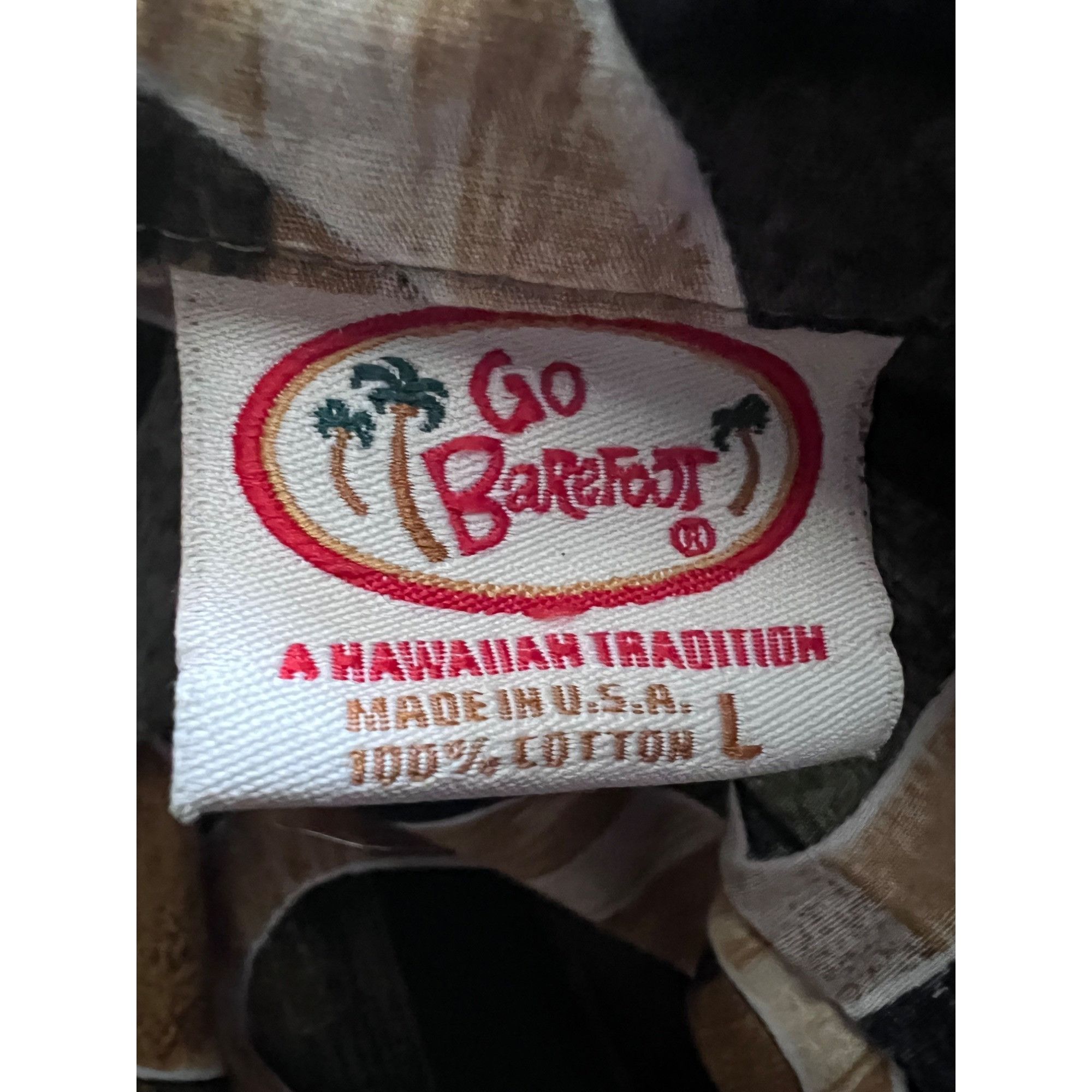 Vintage Go Barefoot Mens Vintage Reverse Floral Print Pullover Hawai Size US L / EU 52-54 / 3 - 7 Thumbnail