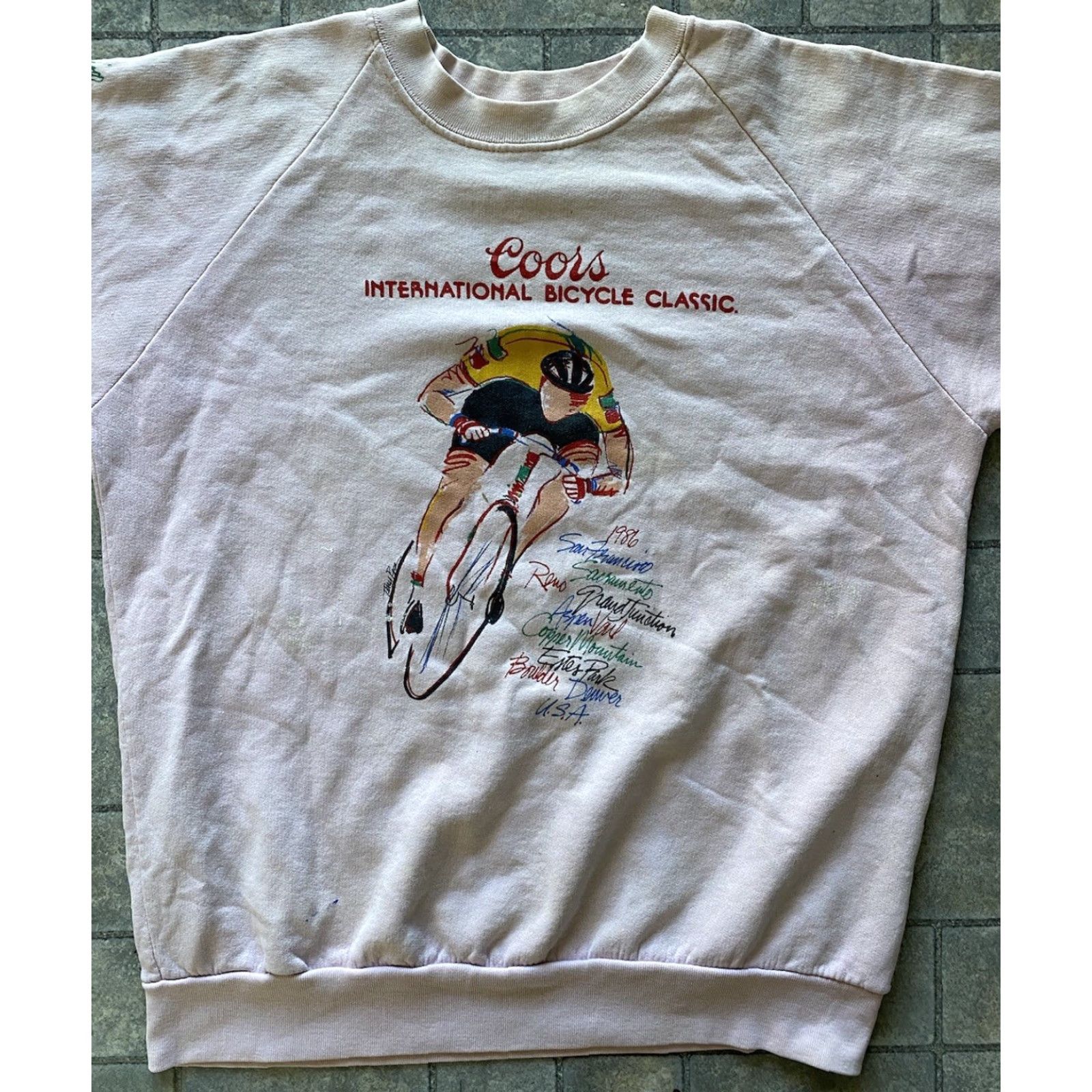 Vintage VINTAGE Belton Sweatshirt L Women 42/44 Long Sleeve Pullover See Photos 1986 Coors International Bicycle Classic Belton Sports Classic Bike Size L / US 10 / IT 46 - 2 Thumbnail