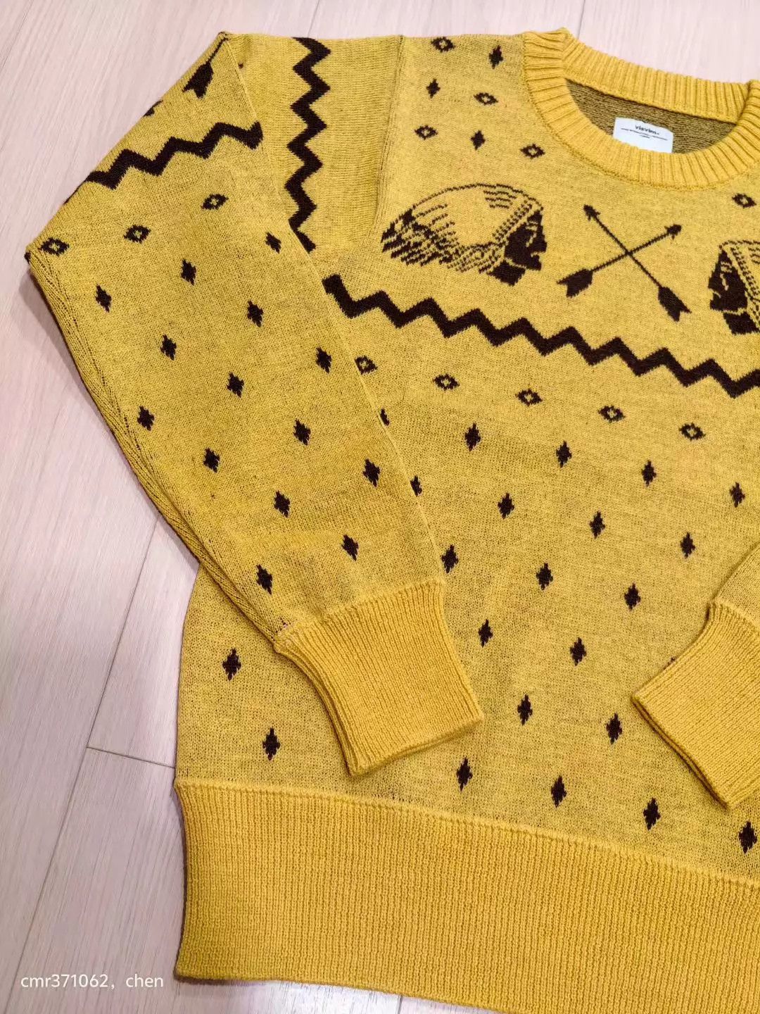 Visvim visvim 17AW vntg native jacquard knit indian yellow 1,2 Size US S / EU 44-46 / 1 - 2 Thumbnail