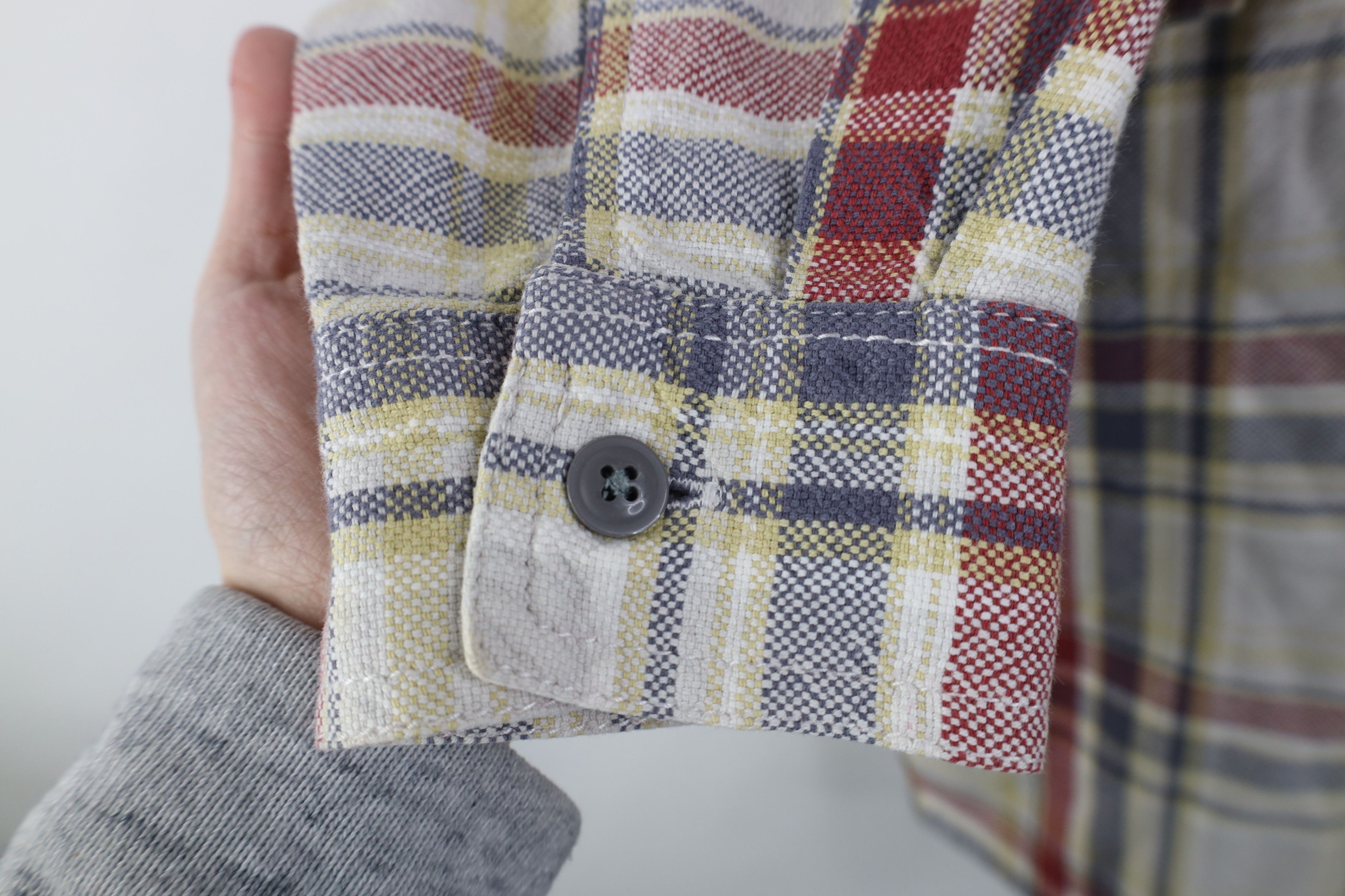Levi's Vintage 90s Levis Knit Burlap Collared Button Shirt Plaid Size US M / EU 48-50 / 2 - 8 Thumbnail