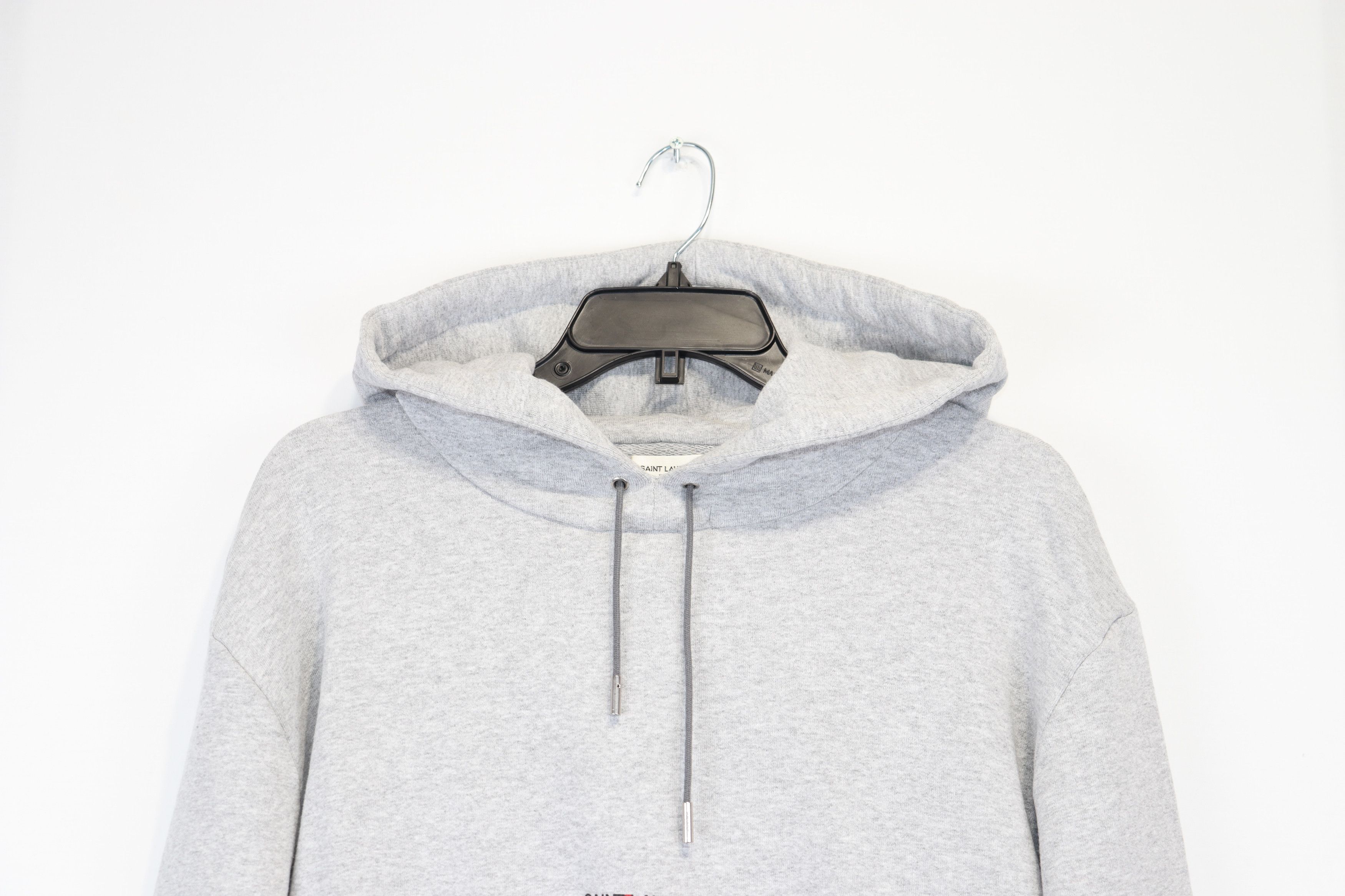 Saint Laurent Paris o1rshd1 Cotton Hoodie in Grey Size US L / EU 52-54 / 3 - 3 Thumbnail
