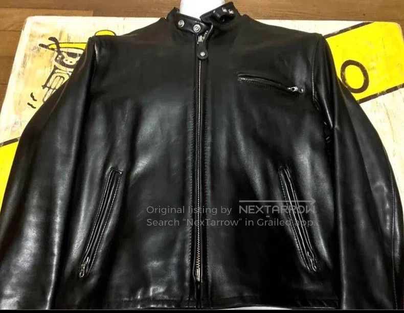 Other Straight stand-up collar leather jacket Size US S / EU 44-46 / 1 - 1 Thumbnail