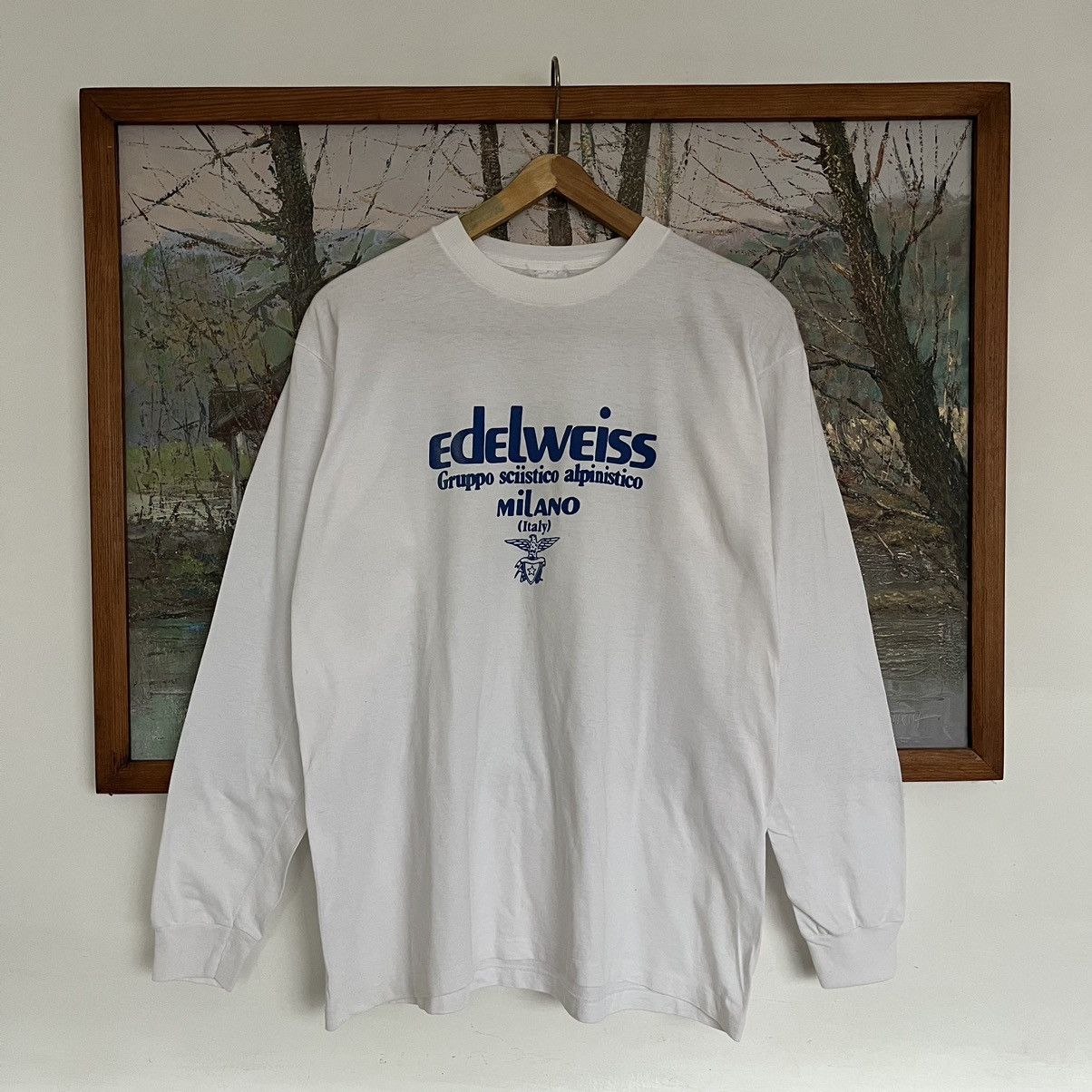 Band Tees × Vintage Vintage Edelweiss single stitch long sleeve Size US L / EU 52-54 / 3 - 1 Thumbnail