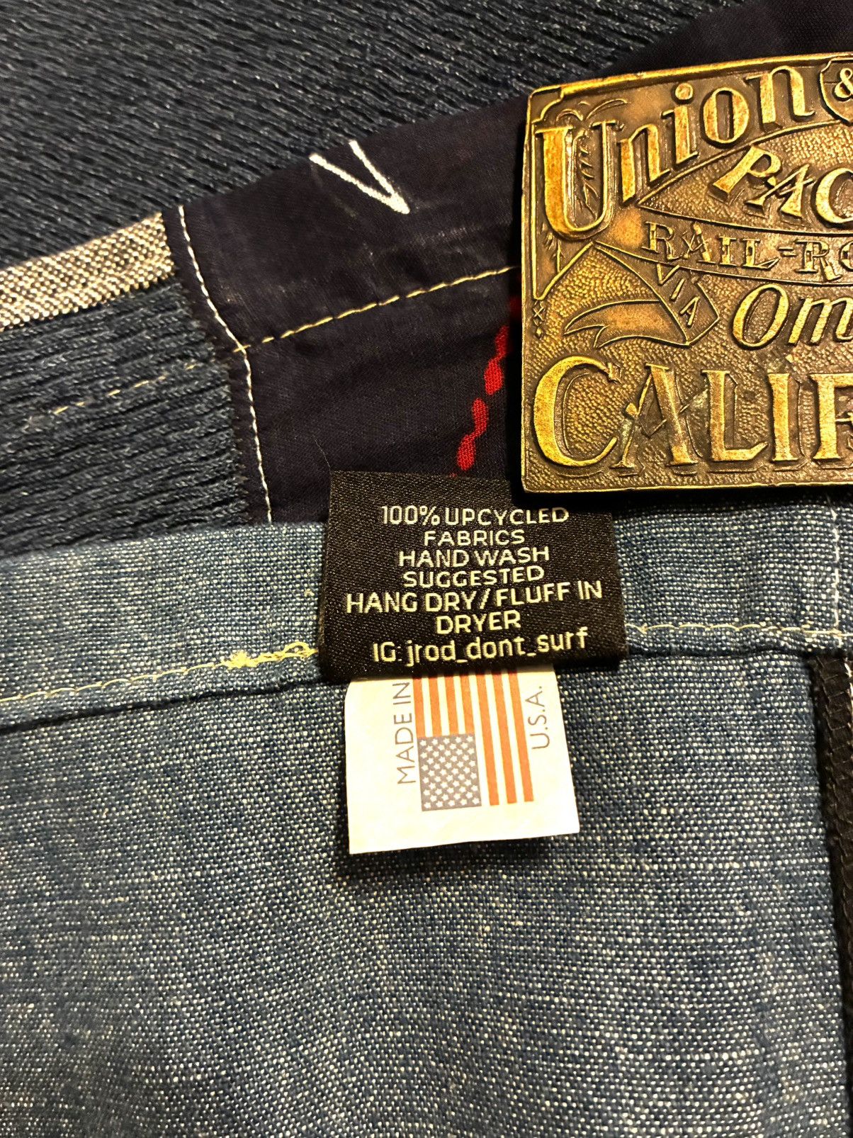 RRL Ralph Lauren CUSTOM RRL/ RL PATCHWORK SCARF (100% UPCYCLED RRL FABRICS) Size ONE SIZE - 15 Thumbnail