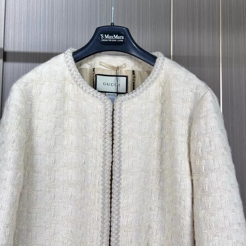 Gucci Gucci Beige small fragrant knitted jacket 2504-Nextarrow Size XS / US 0-2 / IT 36-38 - 3 Thumbnail