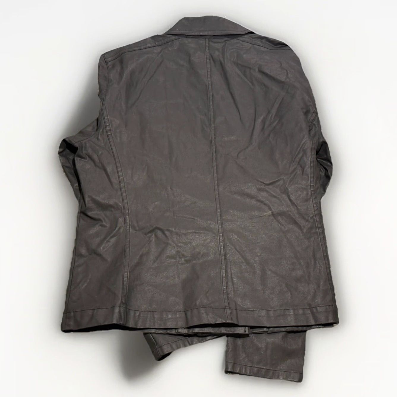 Eileen Fisher EILEEN FISHER Jacket Women Sz M Black Waxed Two Tone Biker Moto Size M / US 6-8 / IT 42-44 - 7 Thumbnail