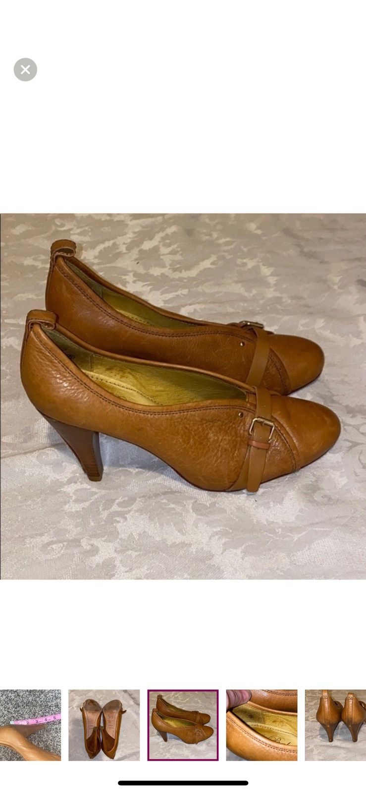 Ted Baker Ted baker buckle detailed cognac heels size 7 Size US 7.5 / IT 37.5 - 5 Thumbnail