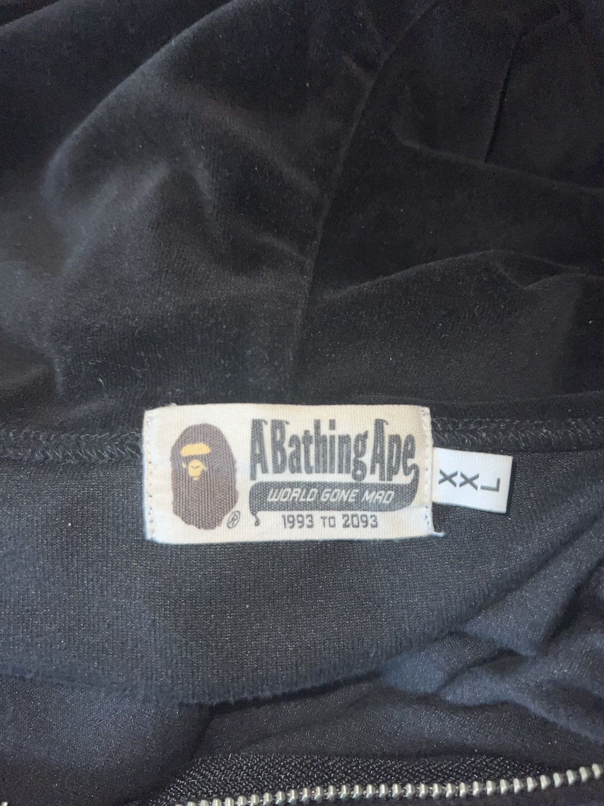 Bape Bape Velour Shark full zip hoodie 2015 Size US XXL / EU 58 / 5 - 13 Thumbnail